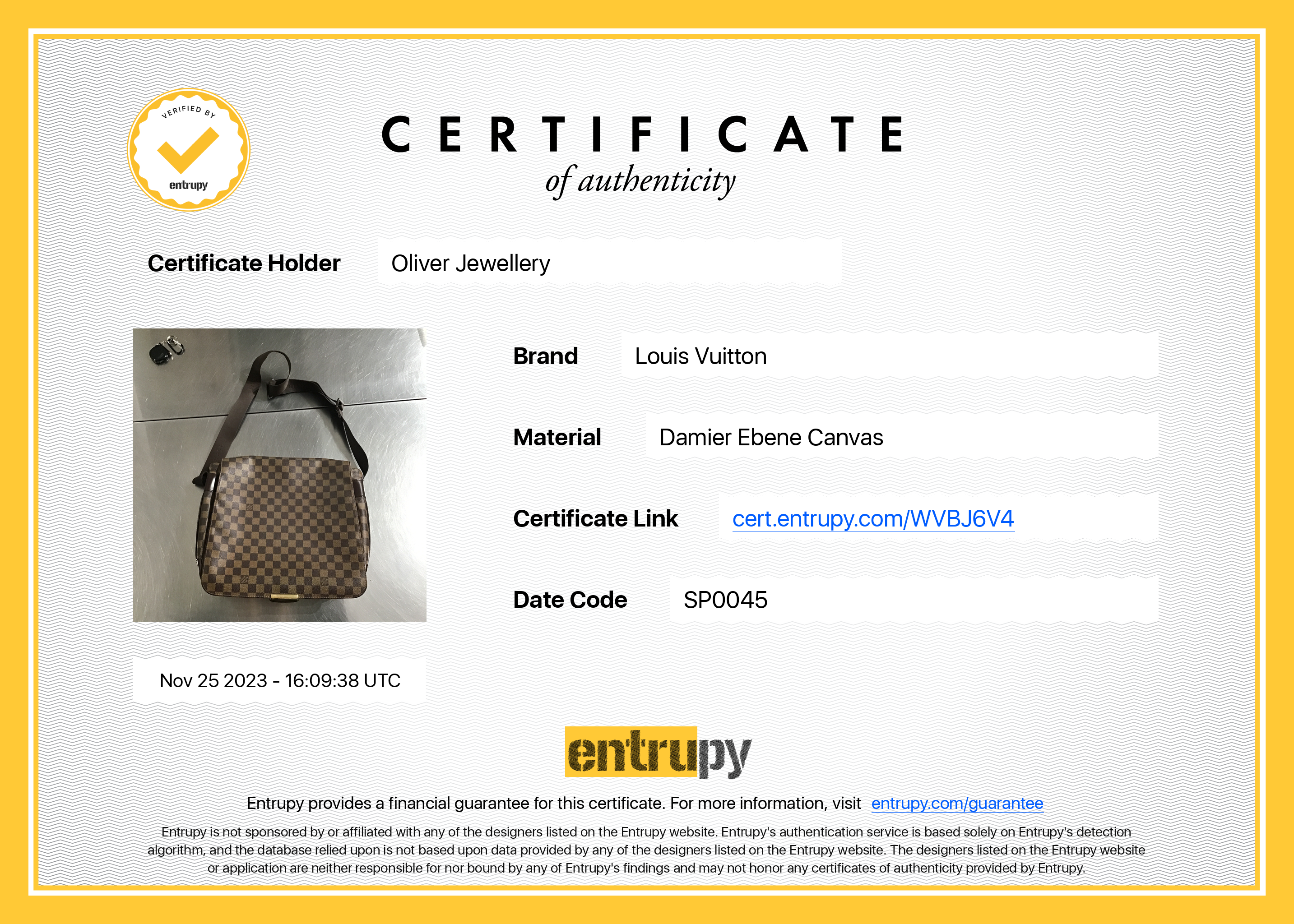 Louis Vuitton Damier Ebene Bastille Messenger Bag