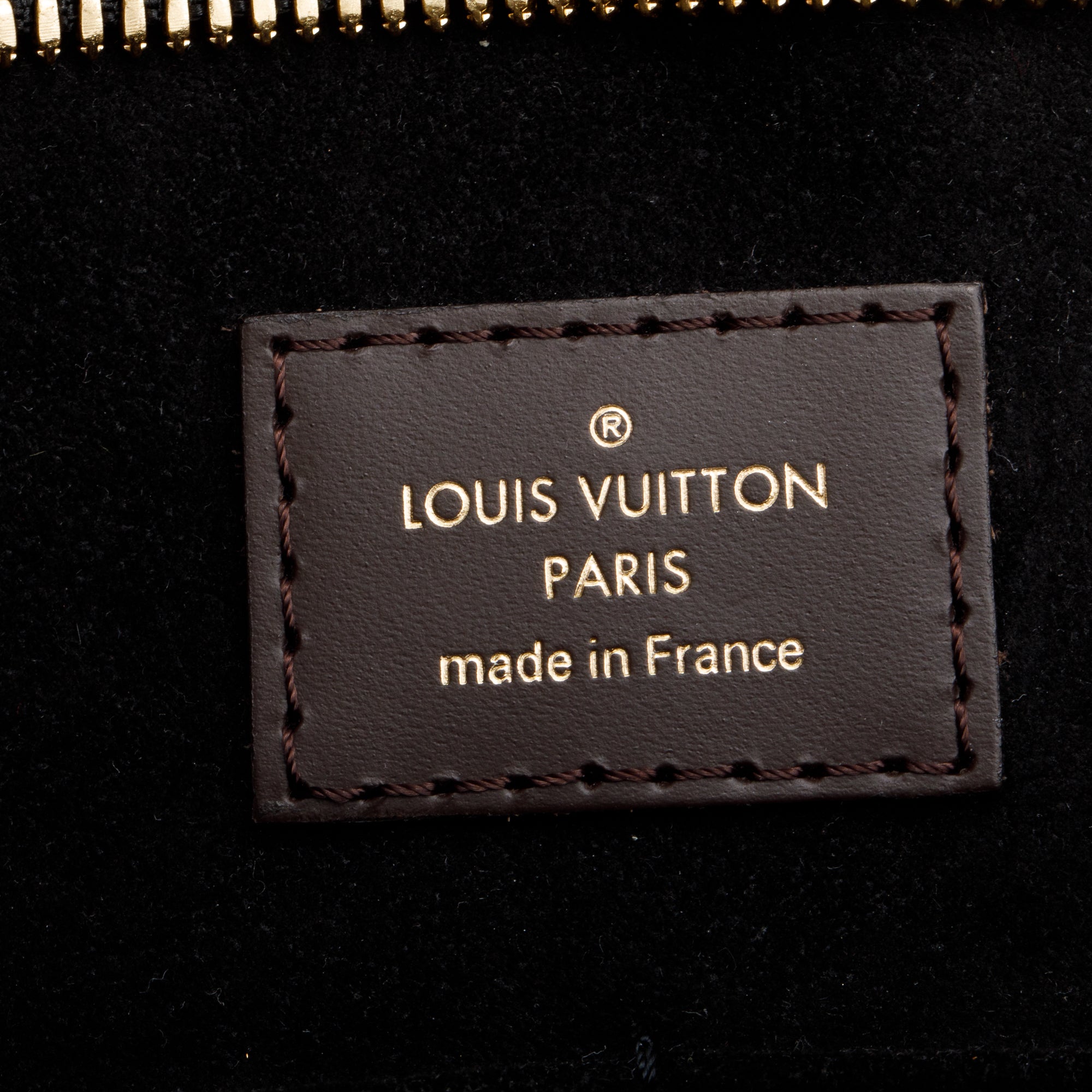 Louis Vuitton Damier Ebene Black Taurillon Leather Trim Jersey Tote w/ Strap & Box