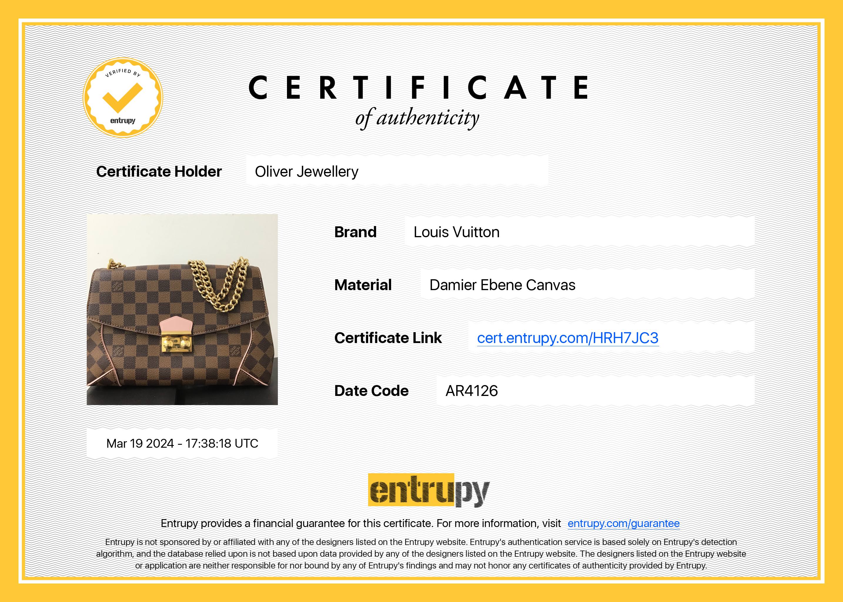 Louis Vuitton Damier Ebene Caissa Clutch