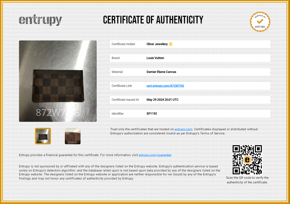 Louis Vuitton Damier Ebene Card Holder