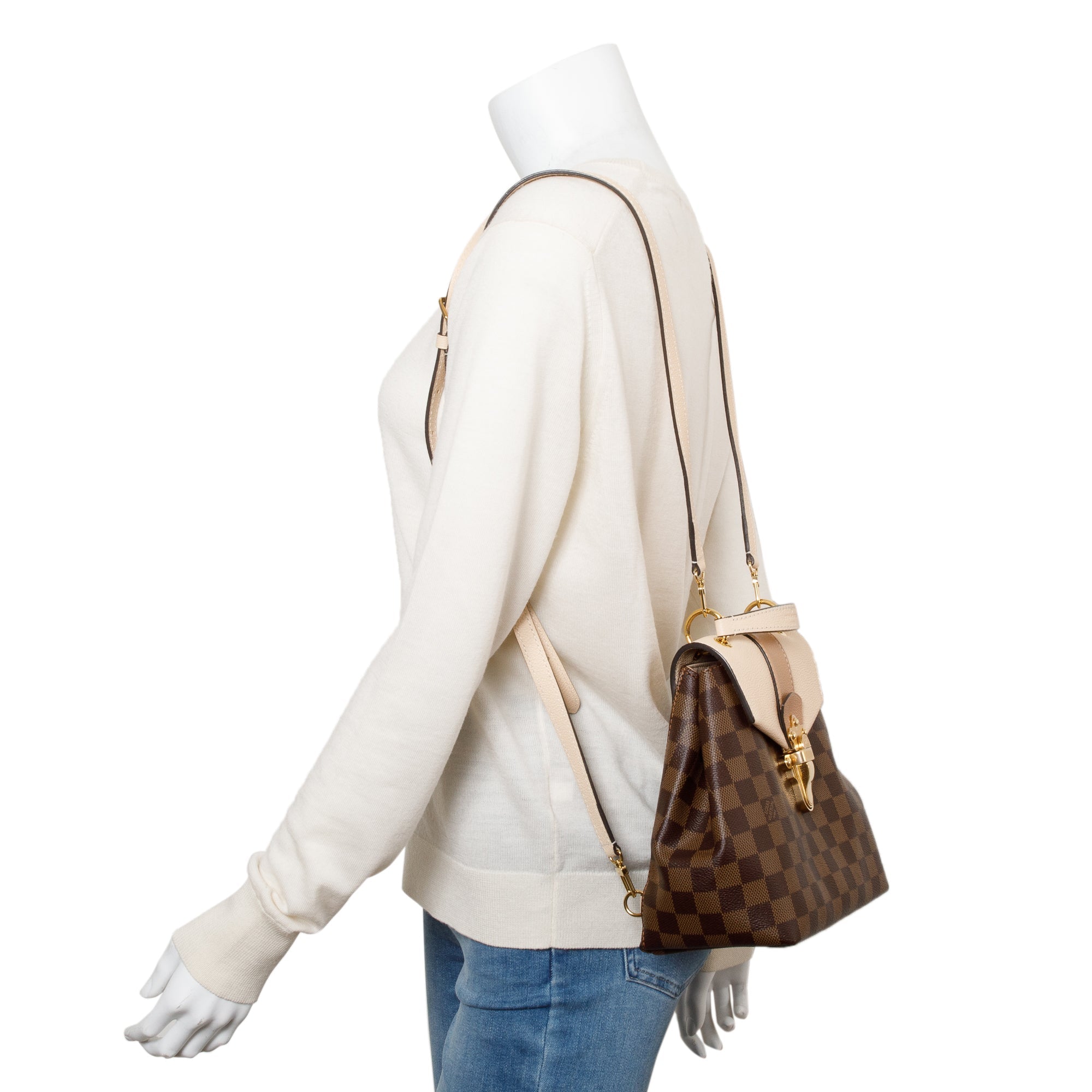 Louis Vuitton Damier Ebene Clapton Convertible Backpack w/ Box