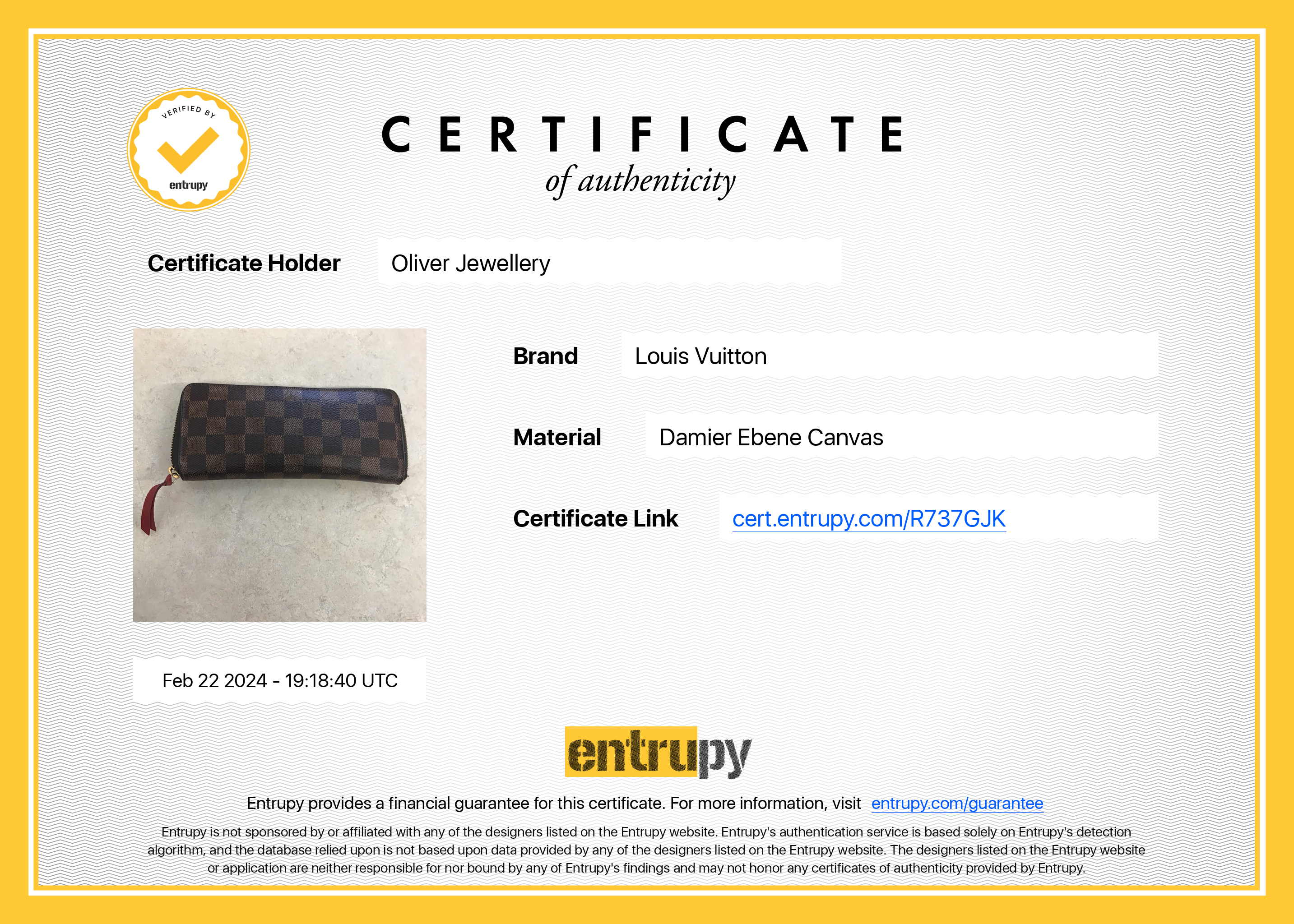 Louis Vuitton Damier Ebene Clemence Wallet