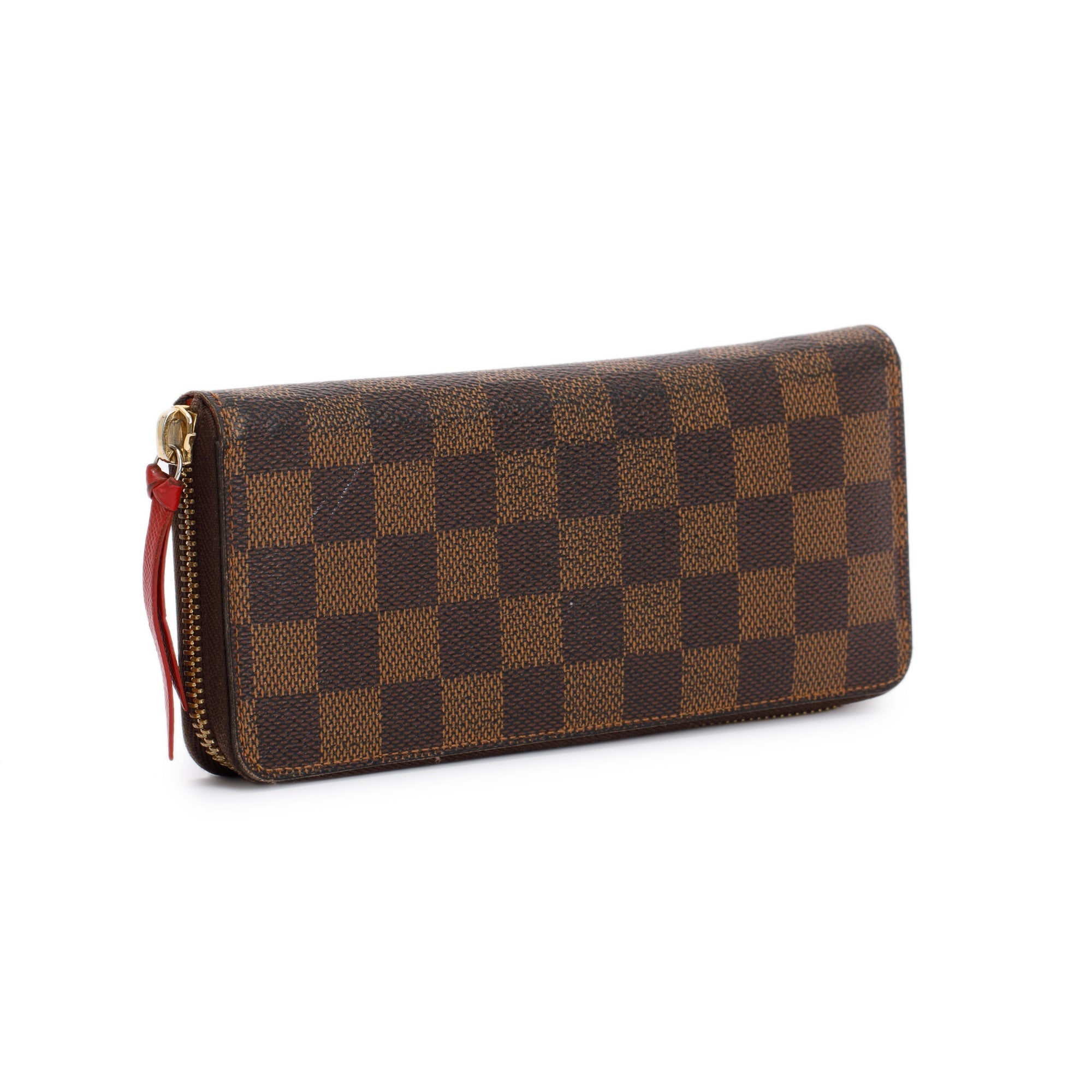Louis Vuitton Damier Ebene Clemence Wallet w/ Box & Receipt