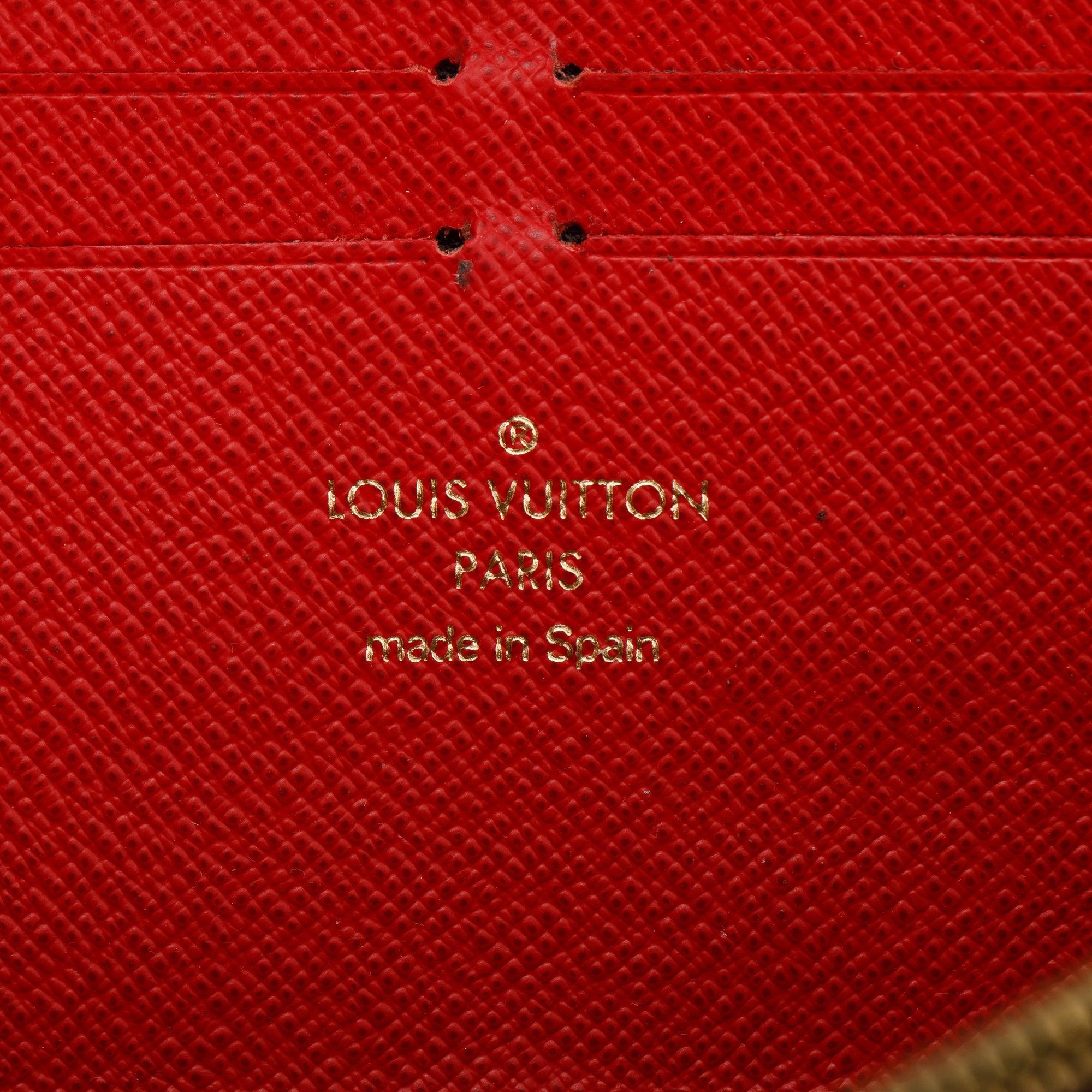 Louis Vuitton Damier Ebene Clemence Wallet w/ Box & Receipt