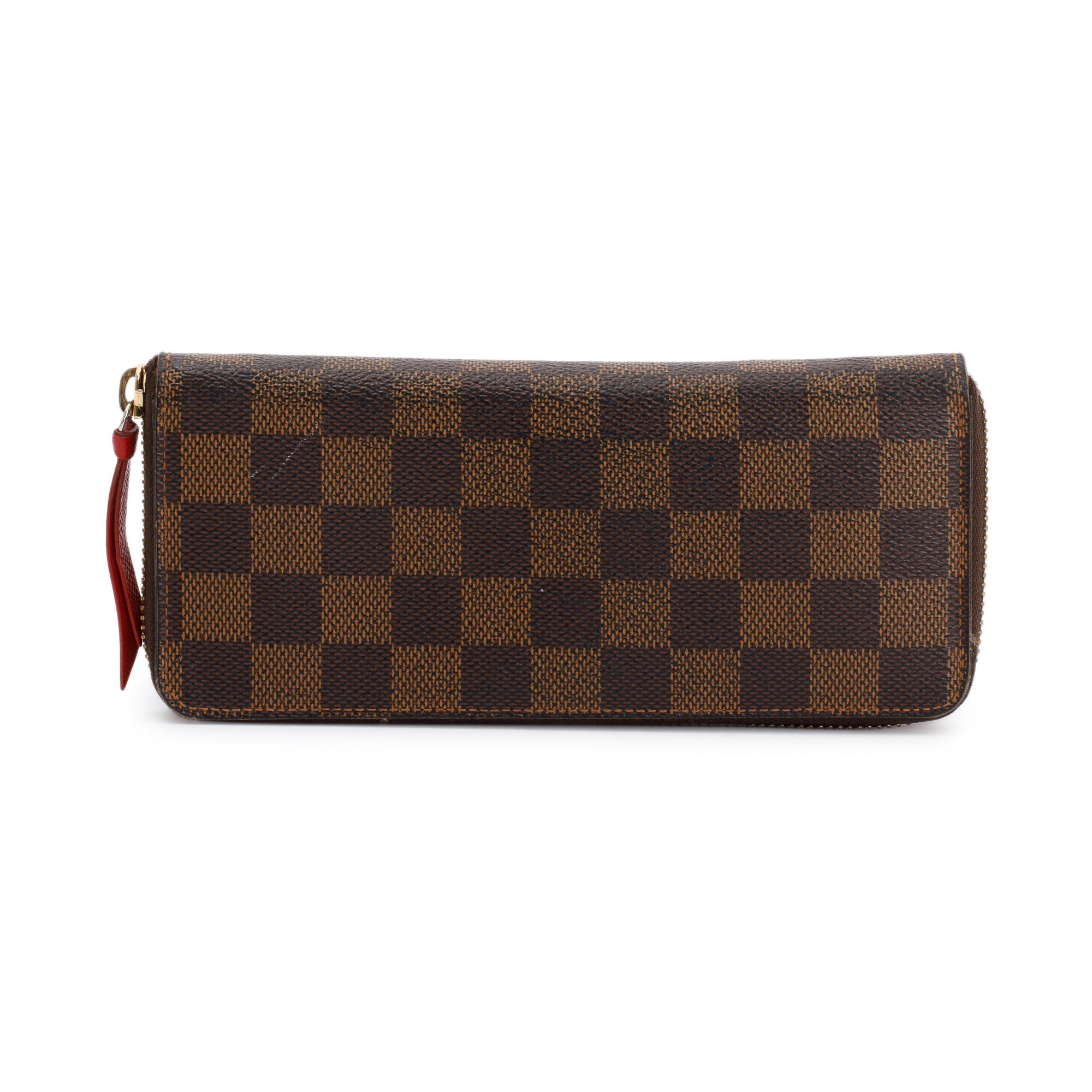 Louis Vuitton Damier Ebene Clemence Wallet w/ Box & Receipt