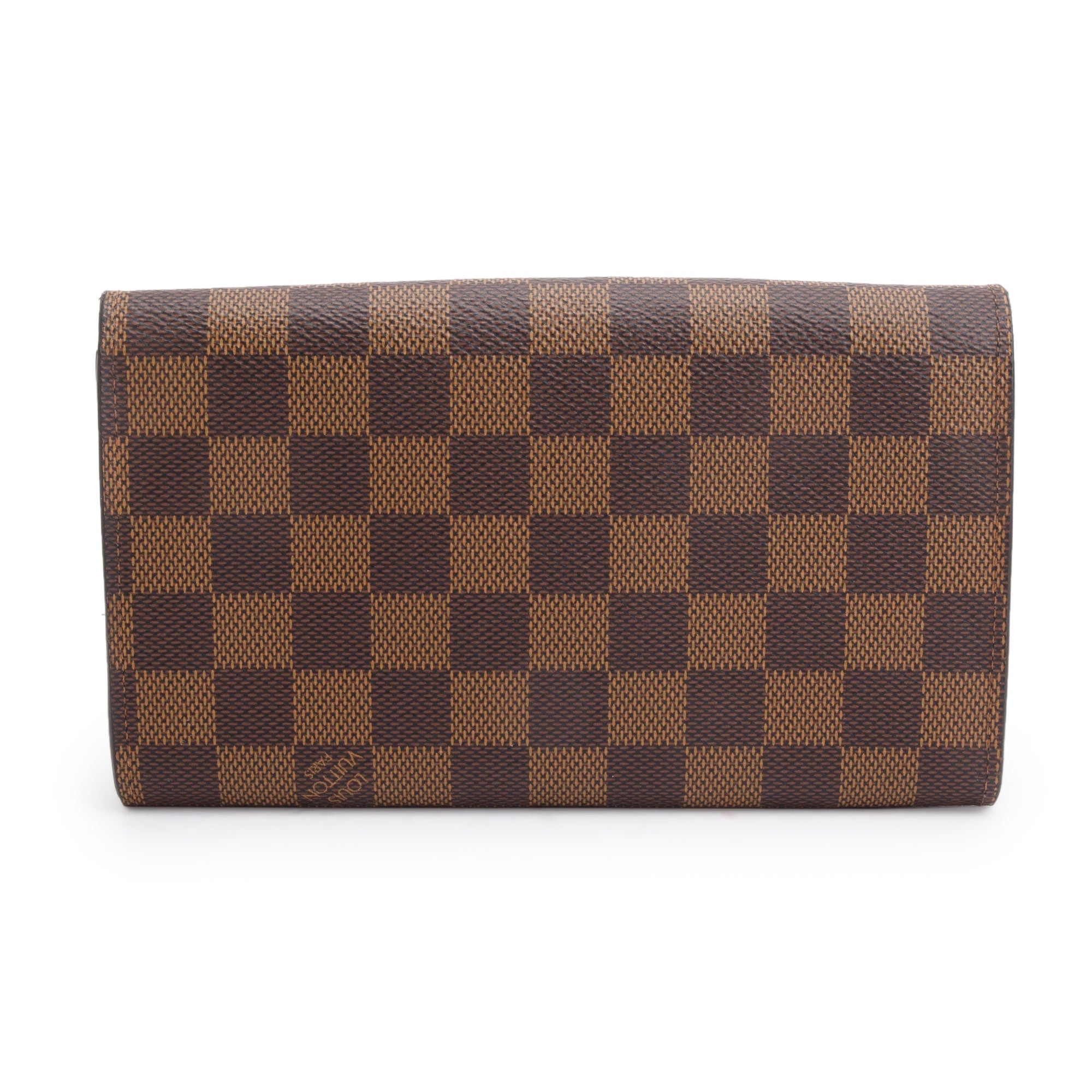 Louis Vuitton Damier Ebene Croisette Chain Wallet
