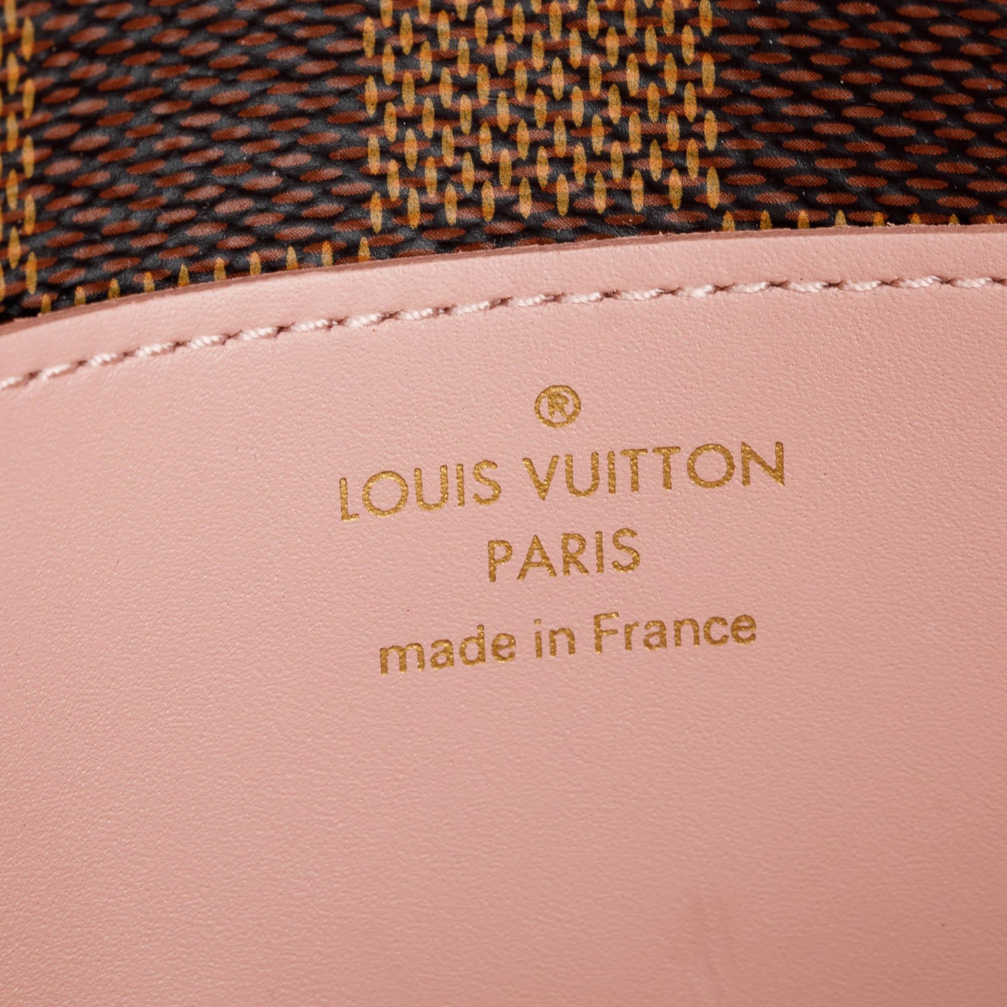 Louis Vuitton Damier Ebene Croisette Chain Wallet