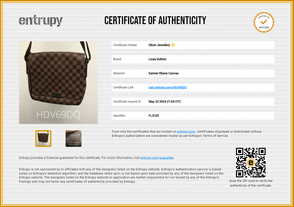 Louis Vuitton Damier Ebene District PM Messenger Bag