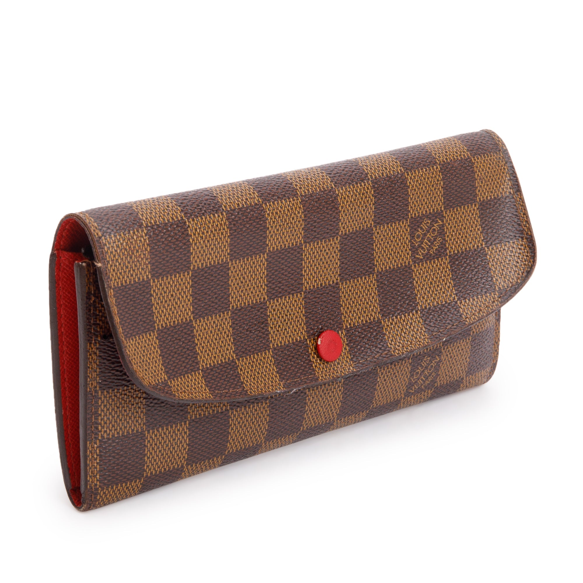 Louis Vuitton Damier Ebene Emilie Wallet w/ Box & Receipt