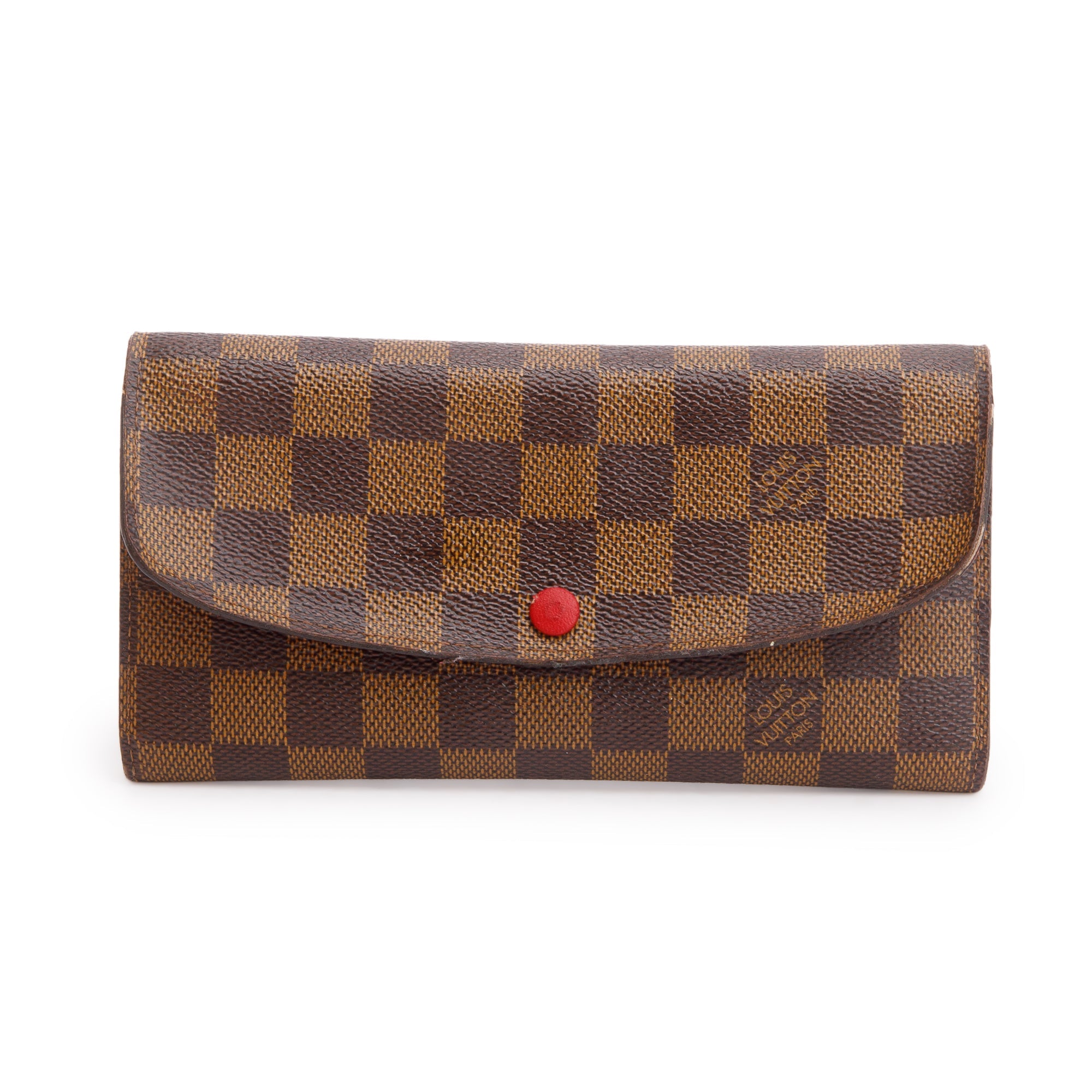 Louis Vuitton Damier Ebene Emilie Wallet w/ Box & Receipt