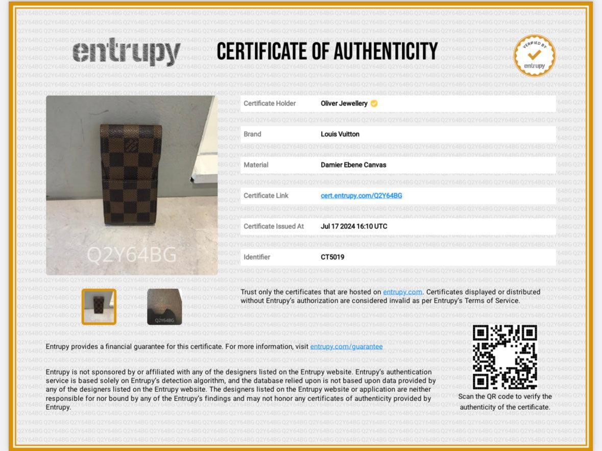 Louis Vuitton Damier Ebene Etui Cigarette Case