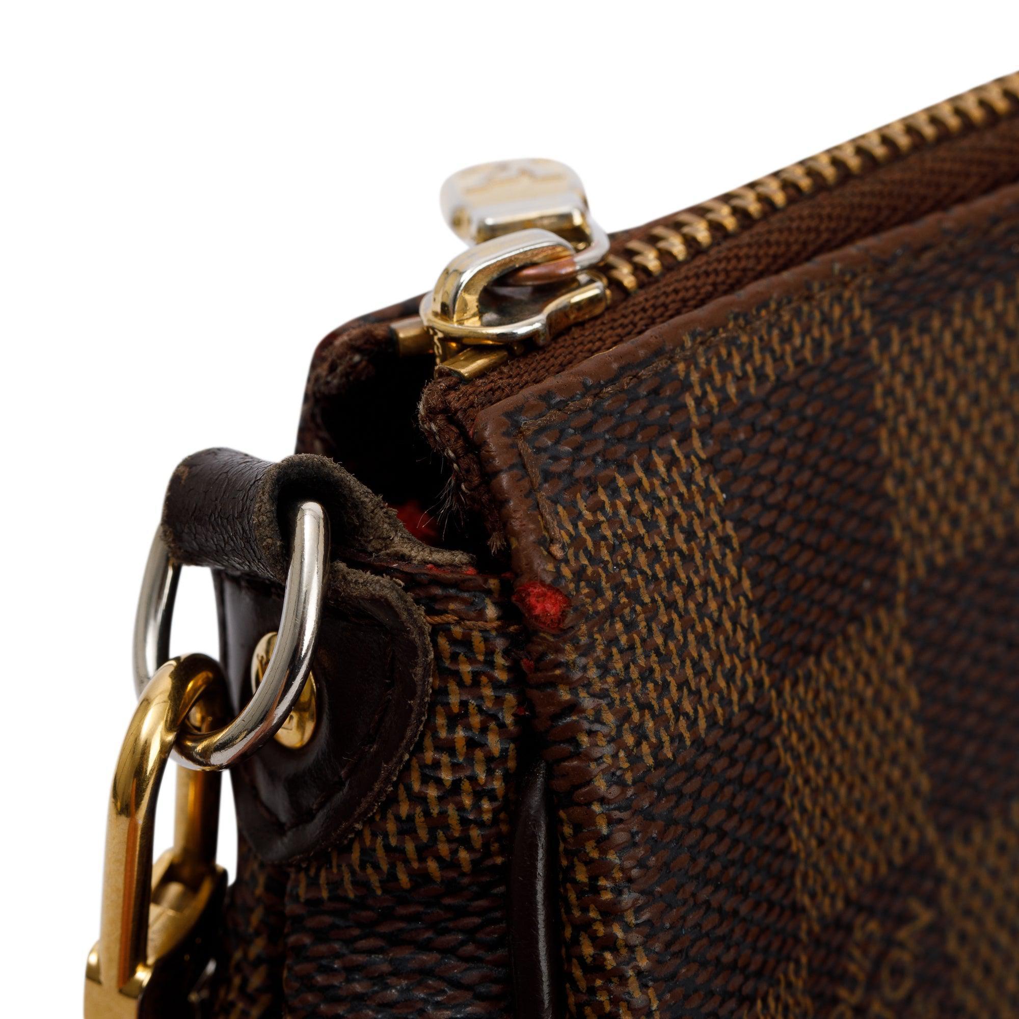 Louis Vuitton Damier Ebene Eva Clutch w/ Straps