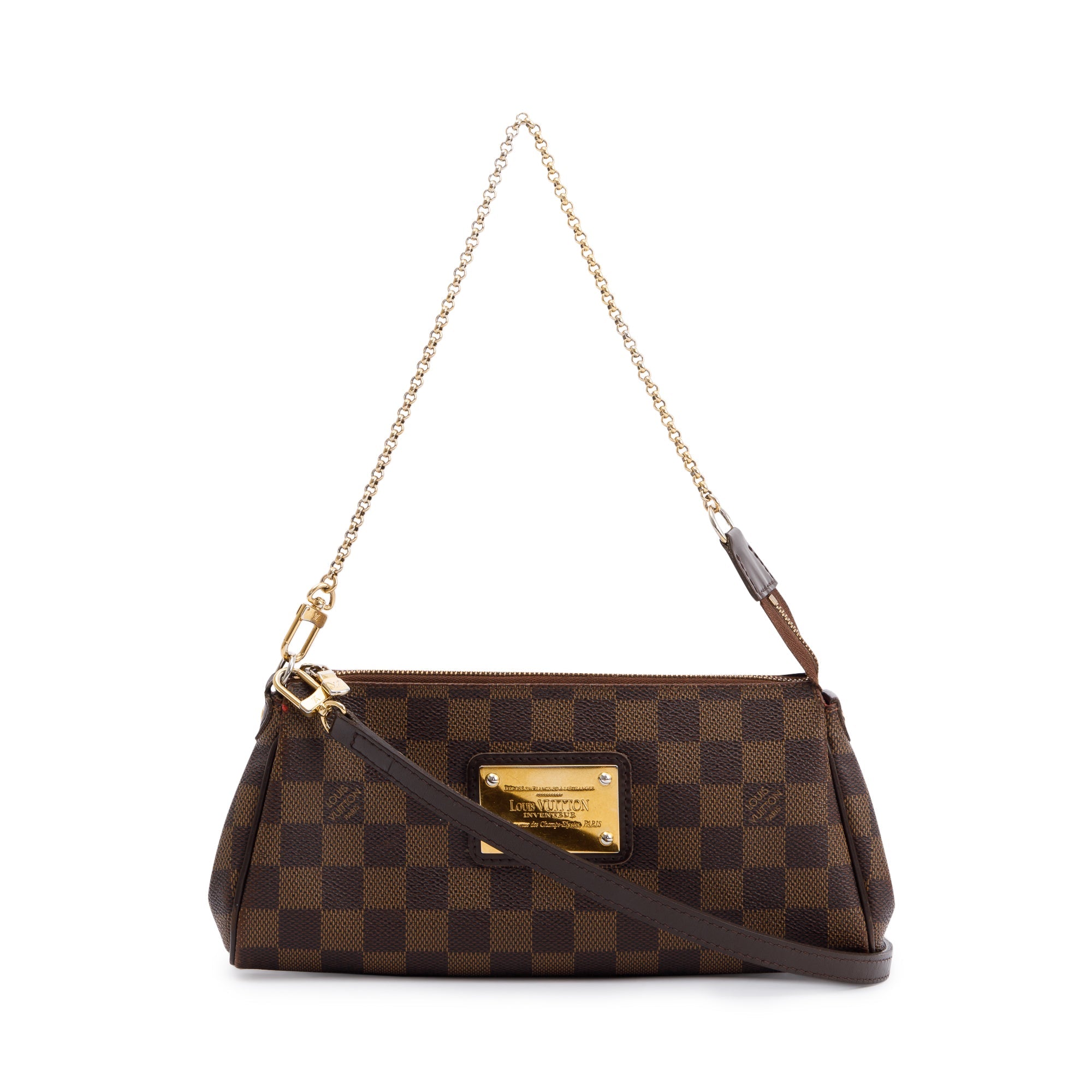 Louis Vuitton Damier Ebene Eva Clutch w/ Straps