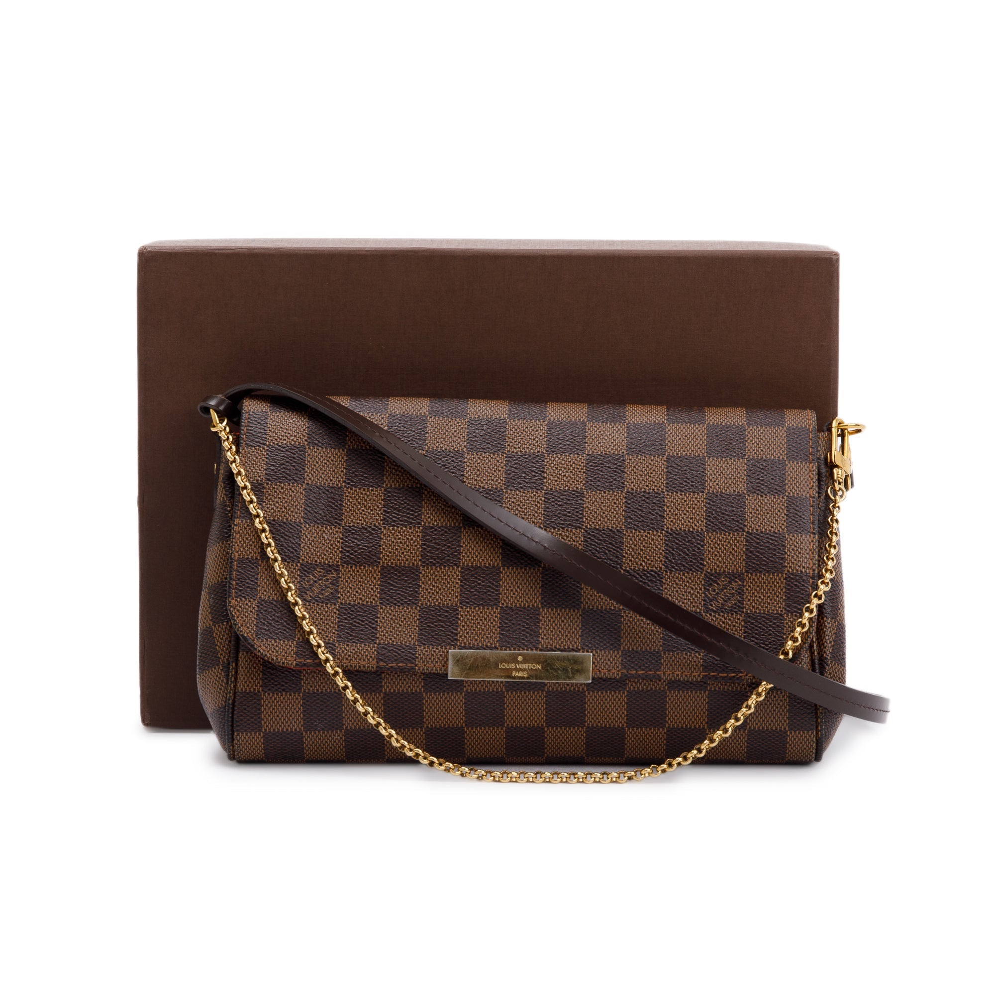 Louis Vuitton Damier Ebene Favorite MM w/ Box & Strap