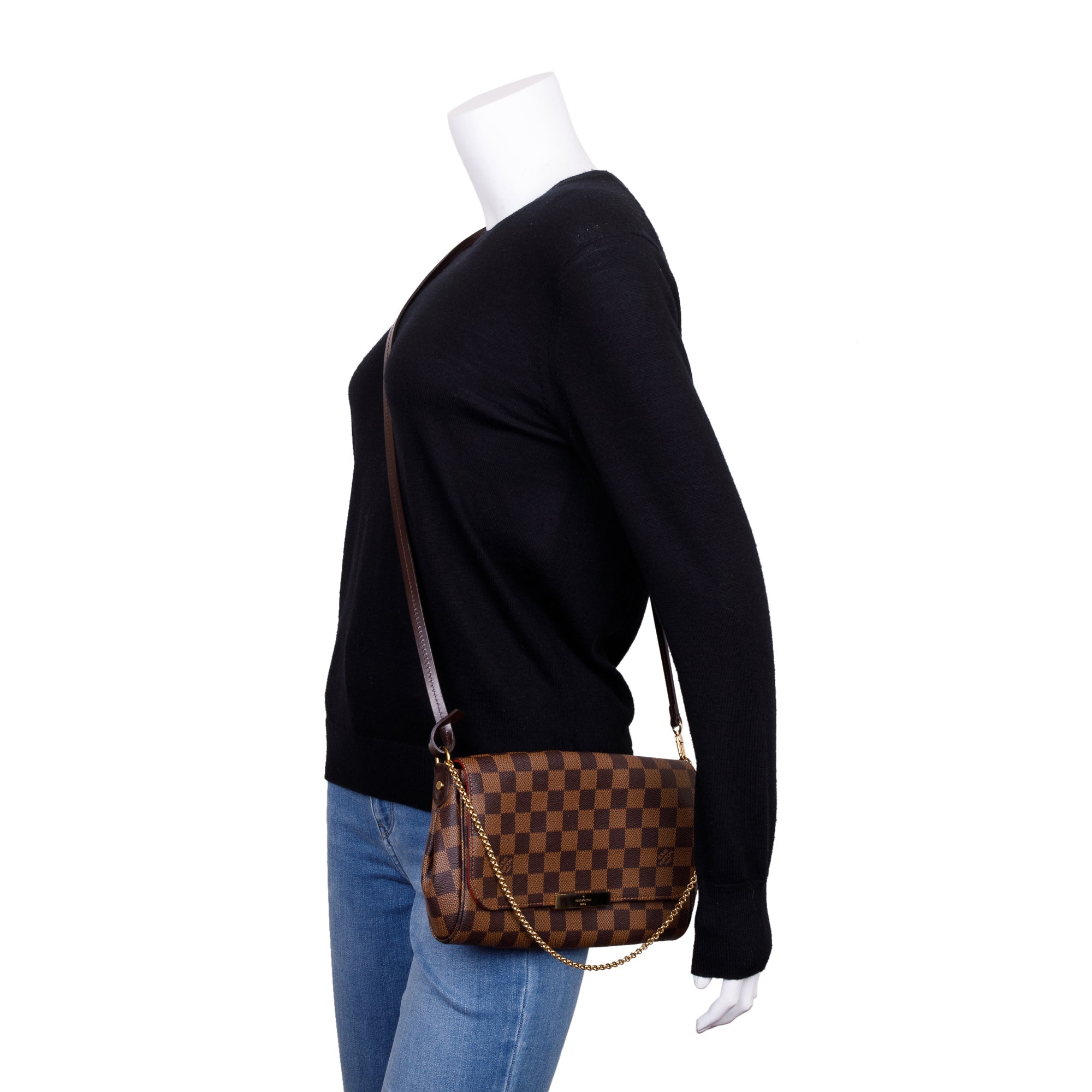 Louis Vuitton Damier Ebene Favorite MM w/ Strap