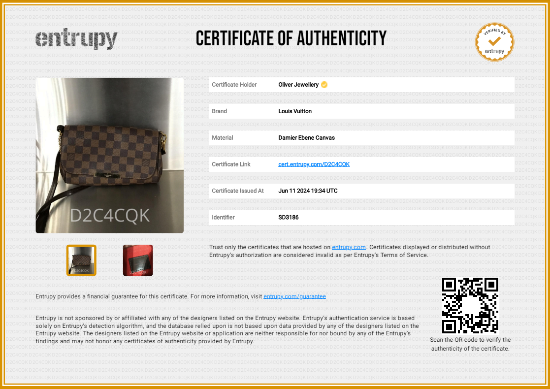 Louis Vuitton Damier Ebene Favorite PM w/ Strap