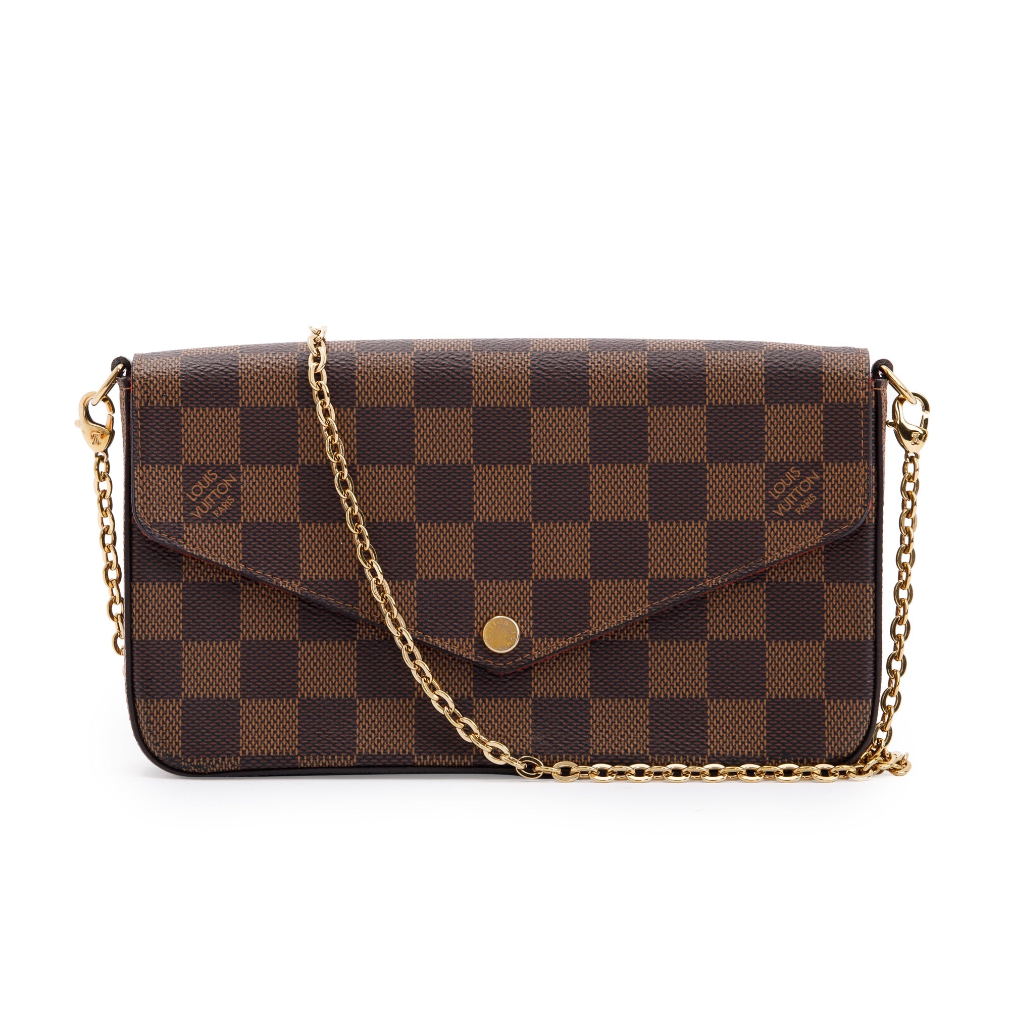 Louis Vuitton Damier Ebene Felicie Pochette Bag w/ Box & Inserts