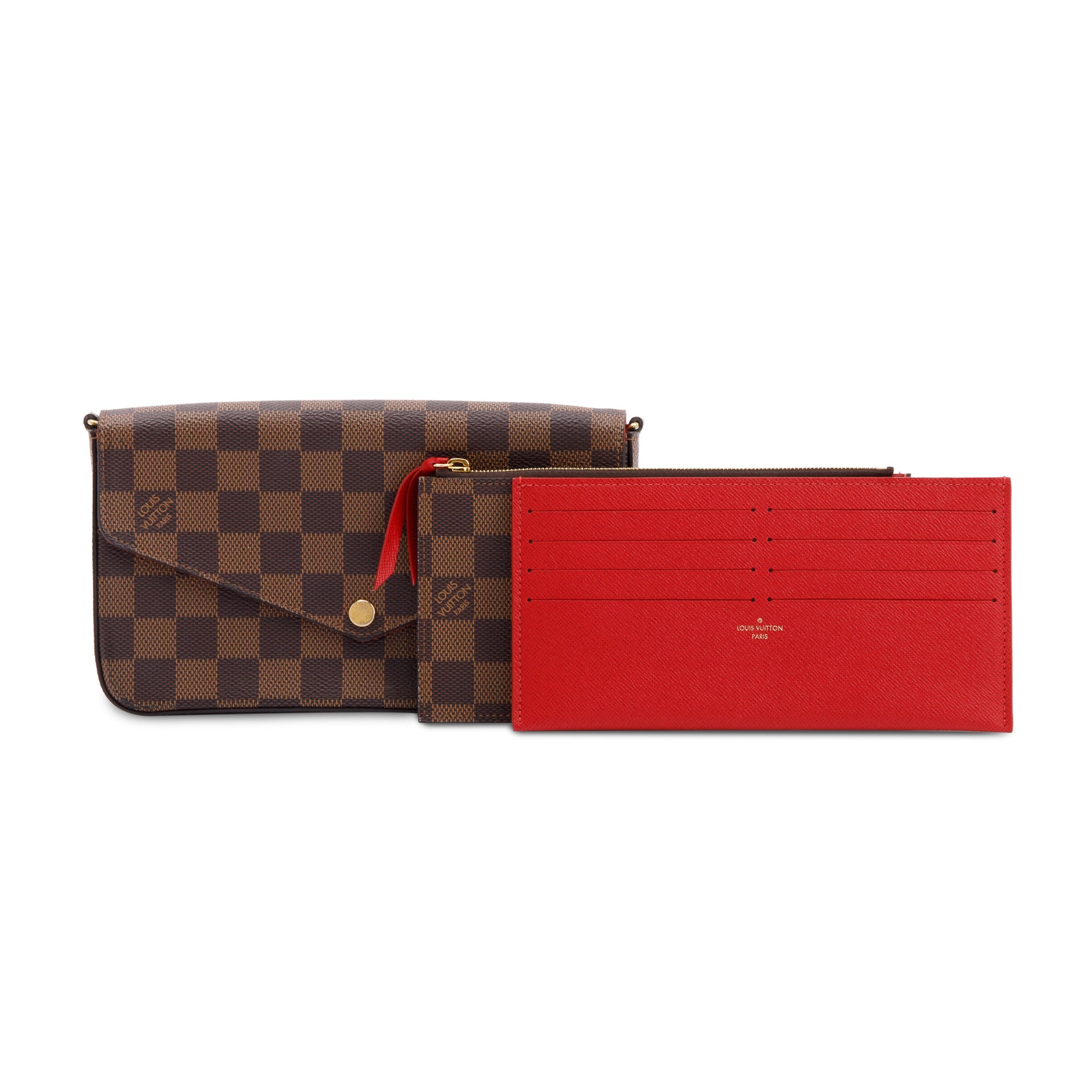 Louis Vuitton Damier Ebene Felicie Pochette Bag w/ Box & Inserts