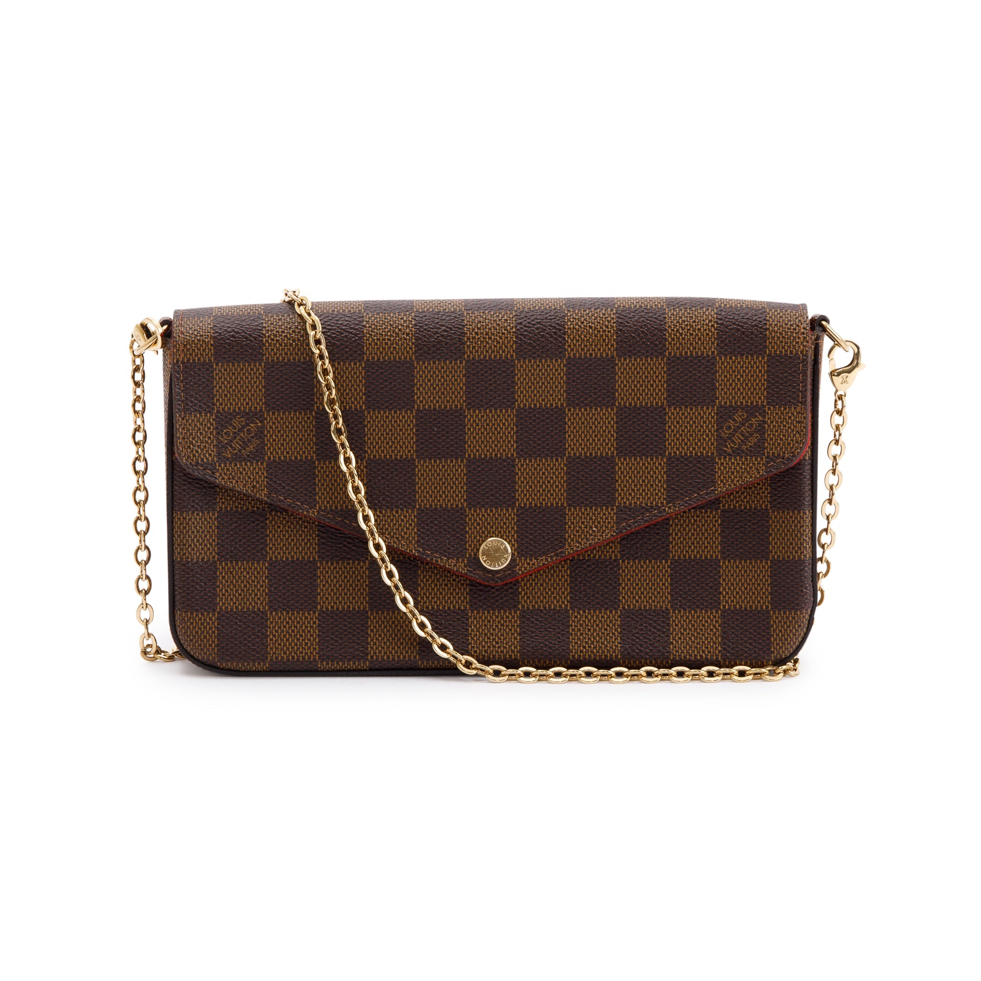 Louis Vuitton Damier Ebene Felicie Pochette Bag w/ Box & Inserts