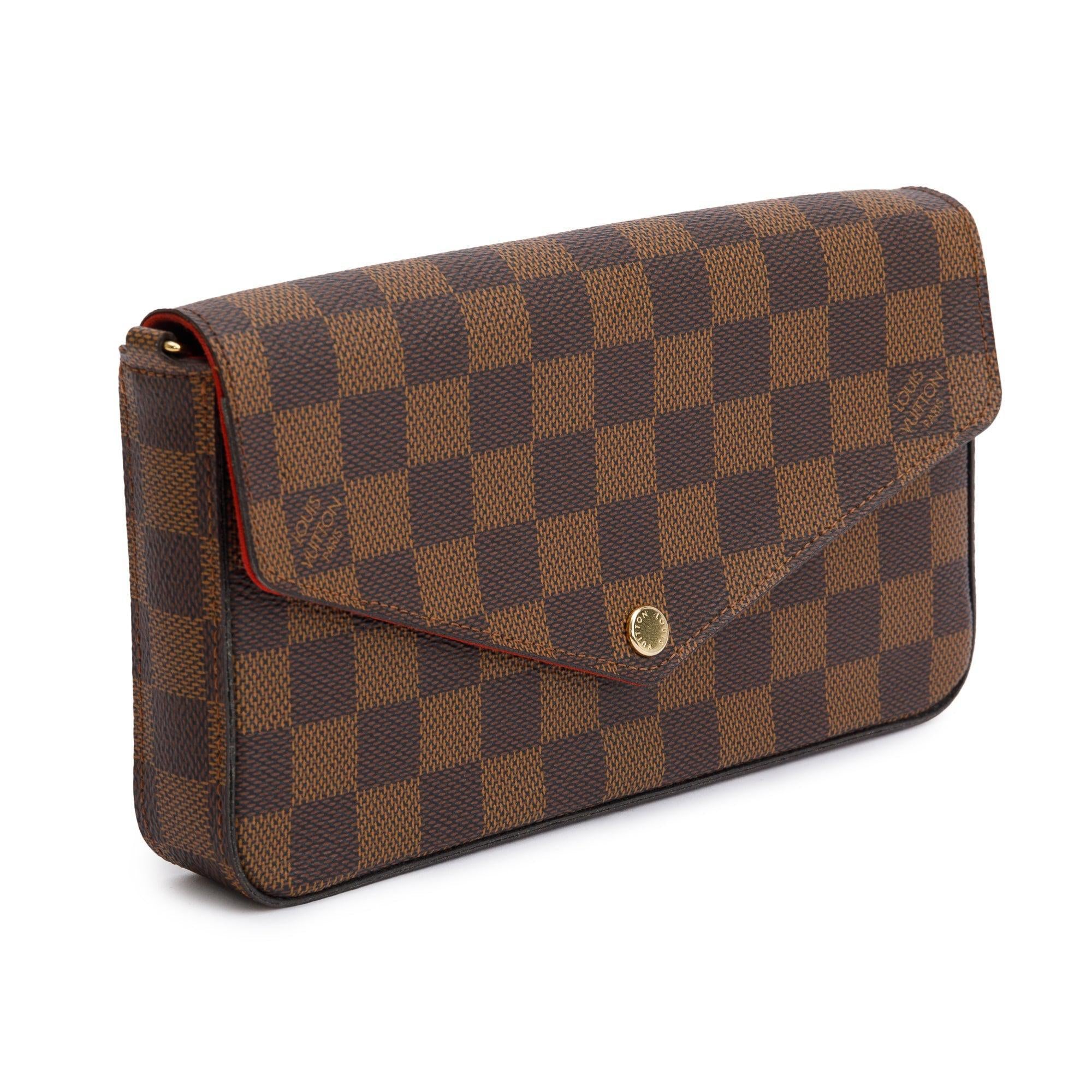 Louis Vuitton Damier Ebene Felicie Pochette w/ Inserts, Box & Receipt
