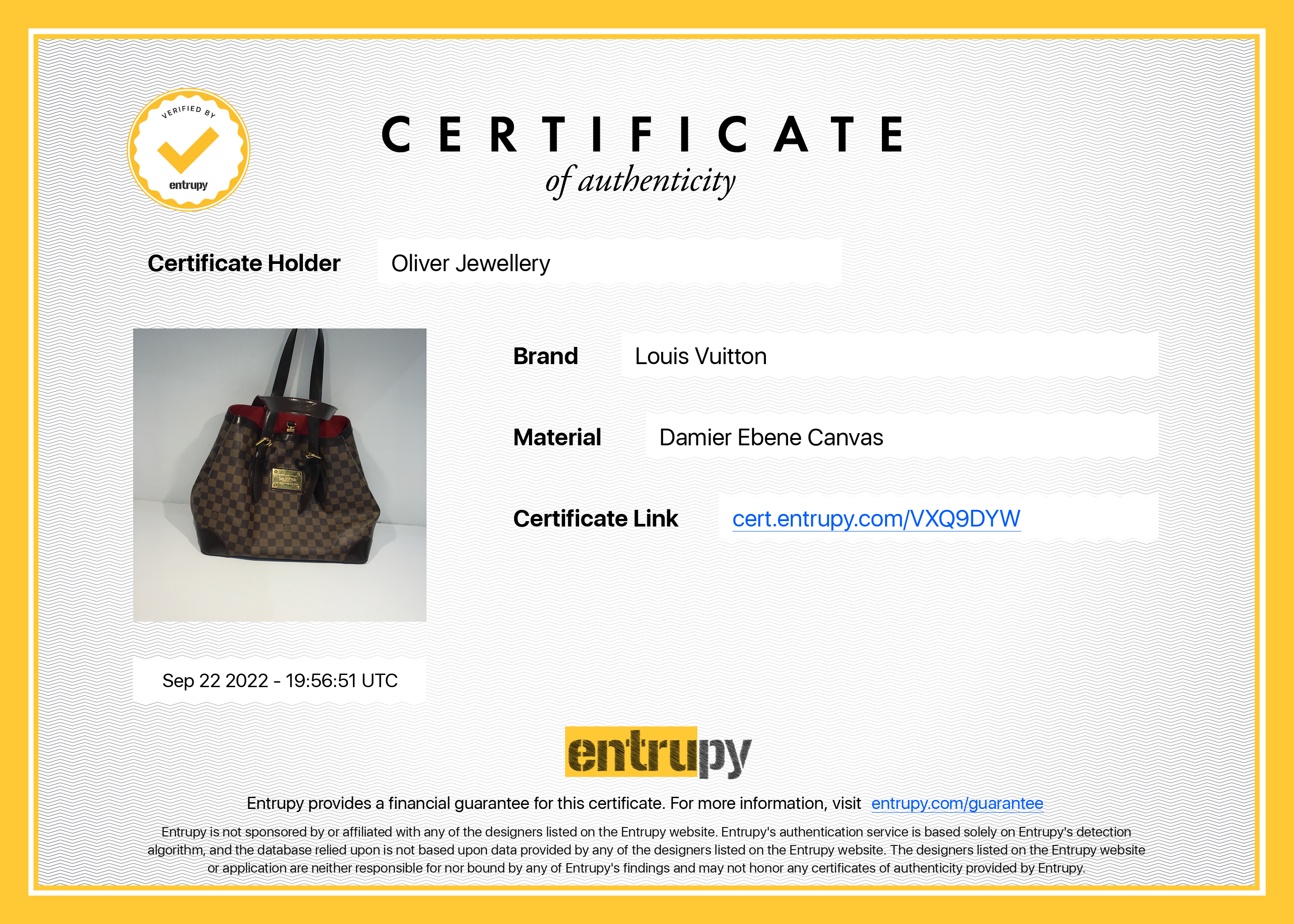 Louis Vuitton Damier Ebene Hampstead MM