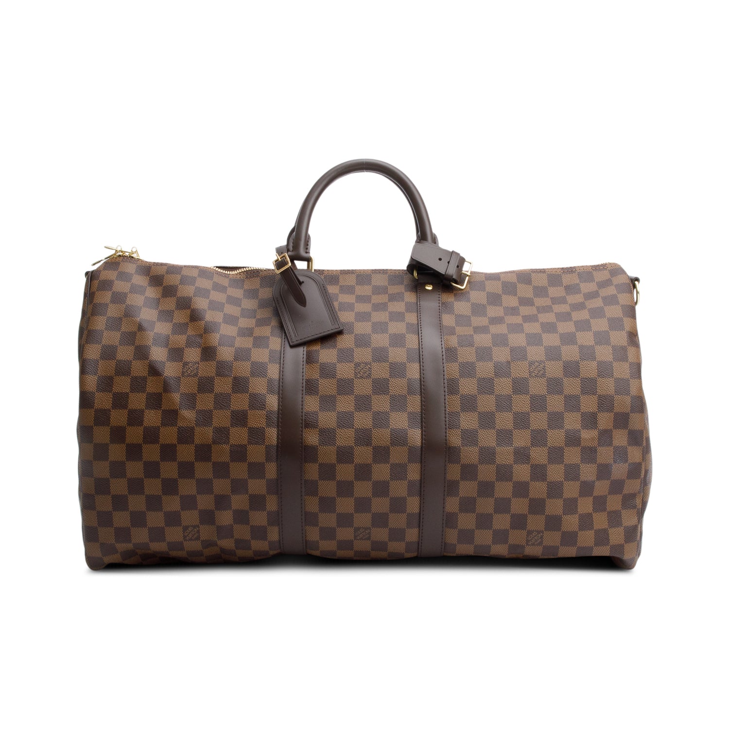 Louis Vuitton Damier Ebene Keepall Bandouliere 55 w/ Strap & Box