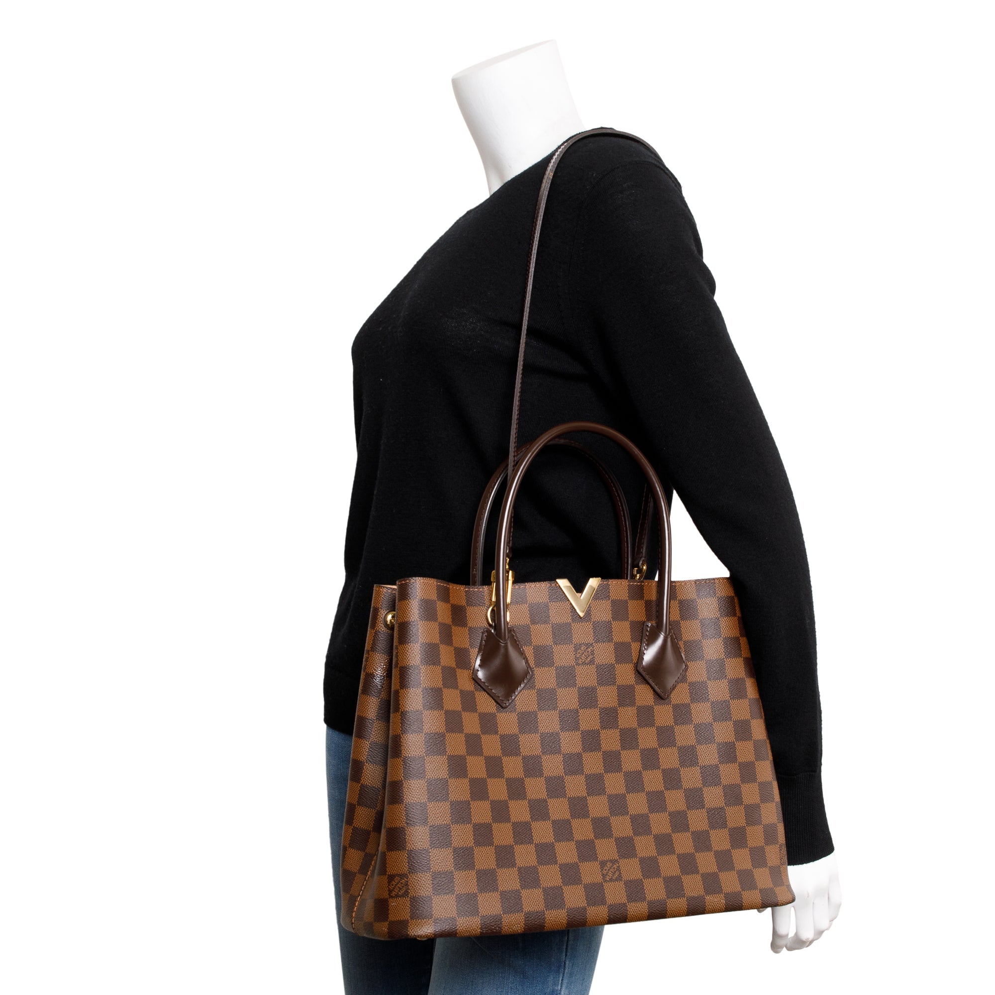Louis Vuitton Damier Ebene Kensington Tote w/ Strap