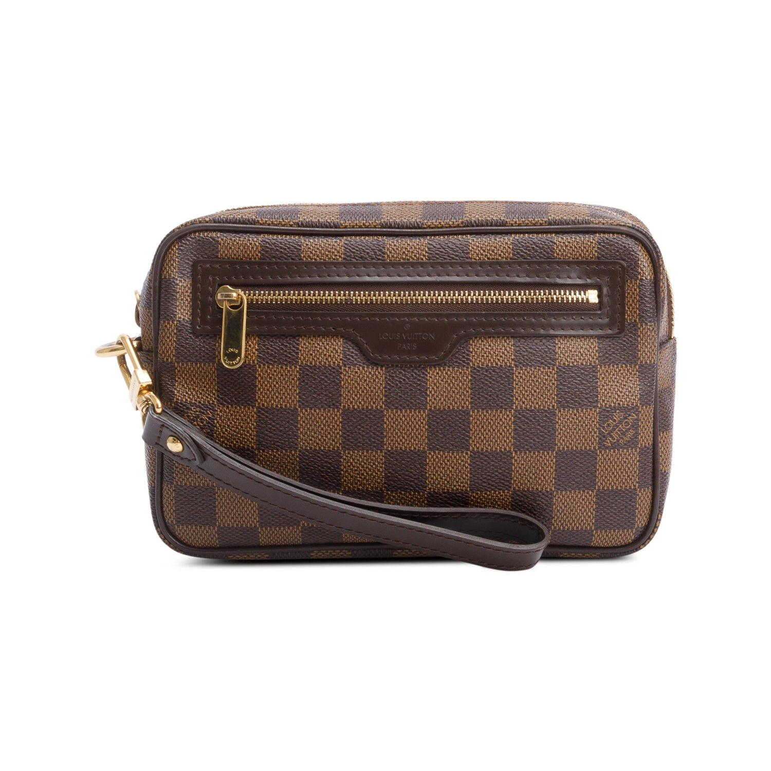 Louis Vuitton Damier Ebene Macao Wristlet Clutch