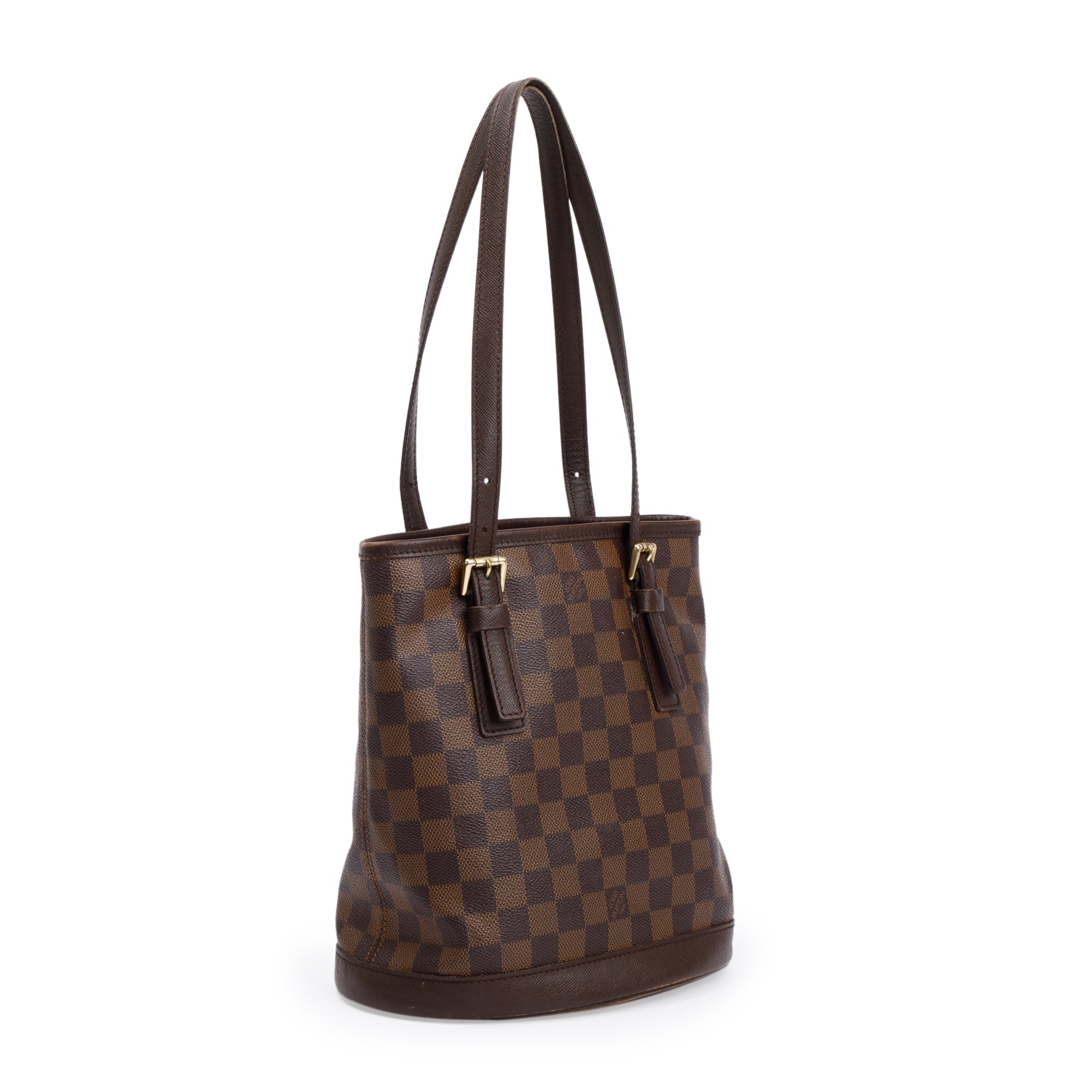 Louis Vuitton Damier Ebene Marais Bucket Bag w/ Pouch