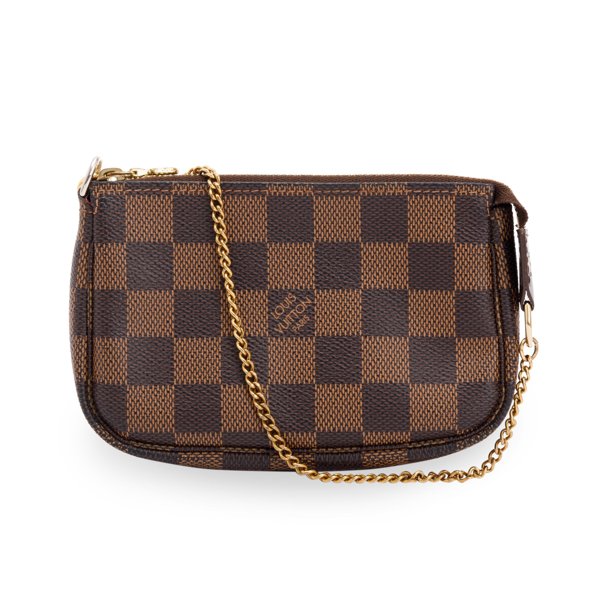 Louis Vuitton Damier Ebene Mini Pochette Accessories w/ Box