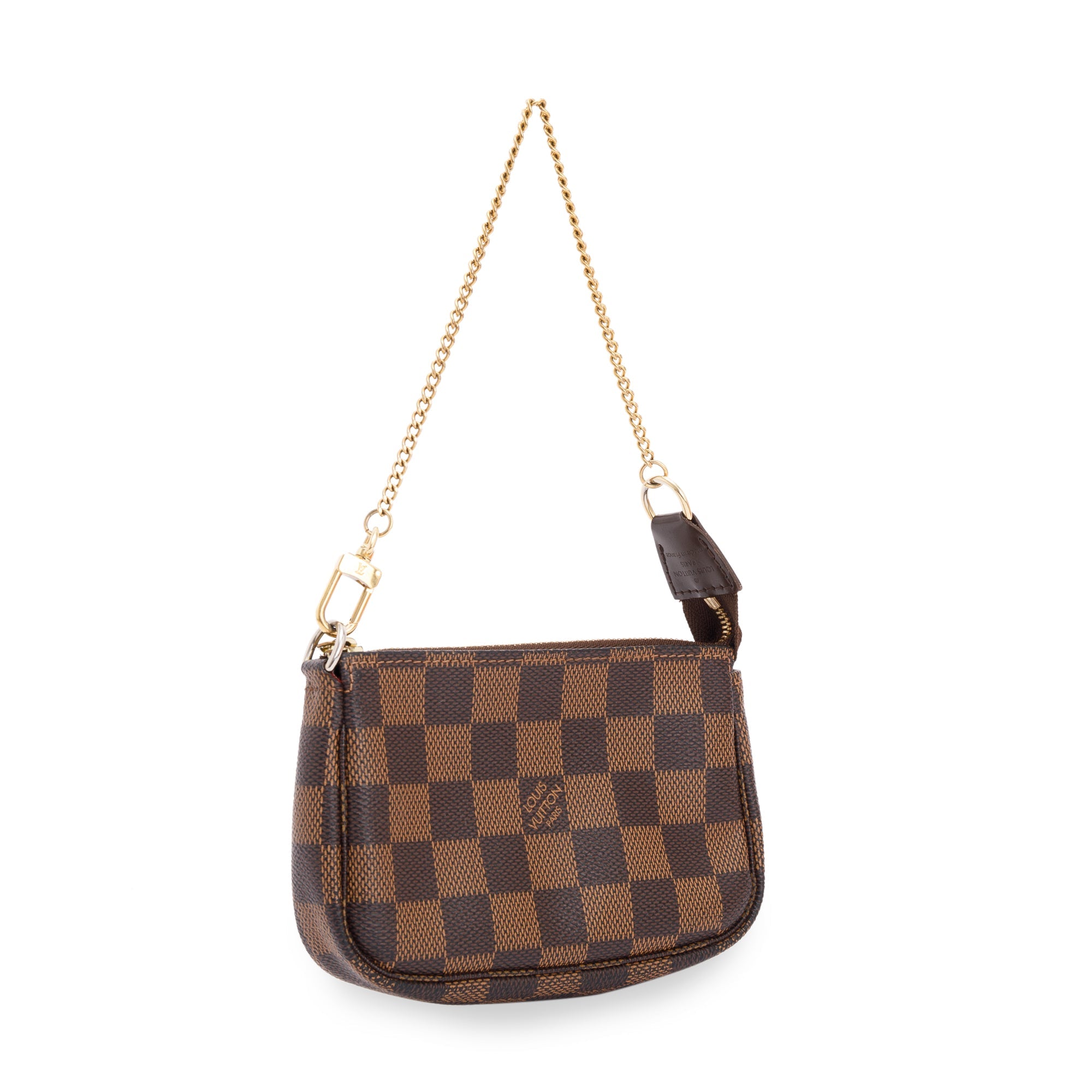 Louis Vuitton Damier Ebene Mini Pochette Accessories w/ Box