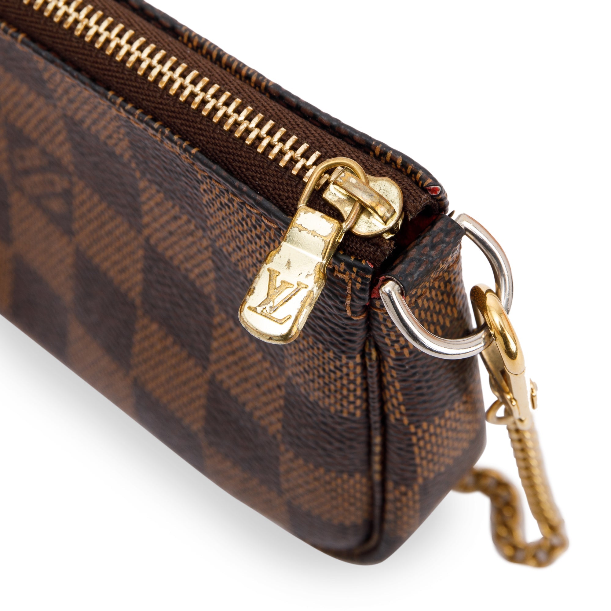 Louis Vuitton Damier Ebene Mini Pochette Accessories w/ Box