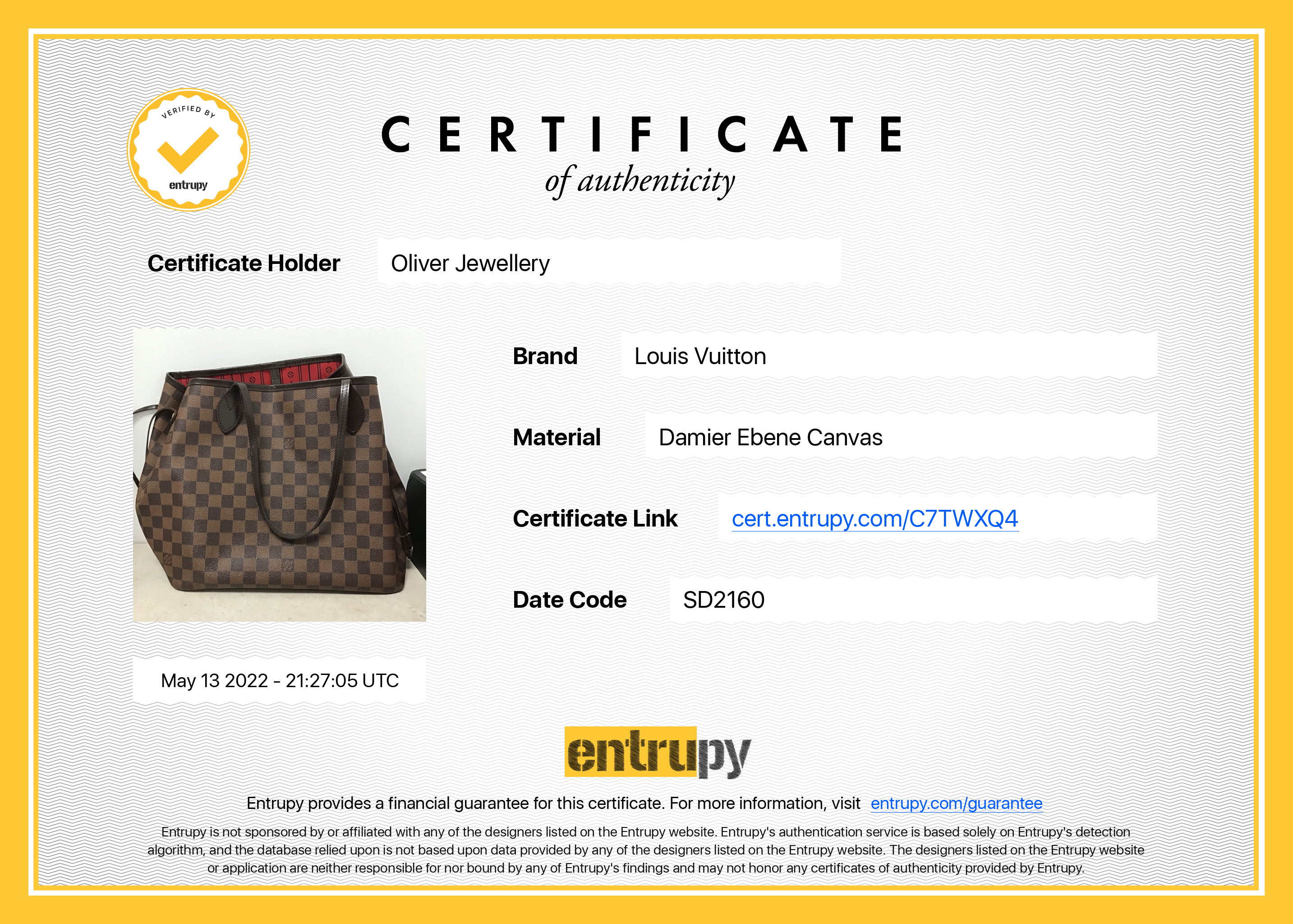 Louis Vuitton Damier Ebene Neverfull MM