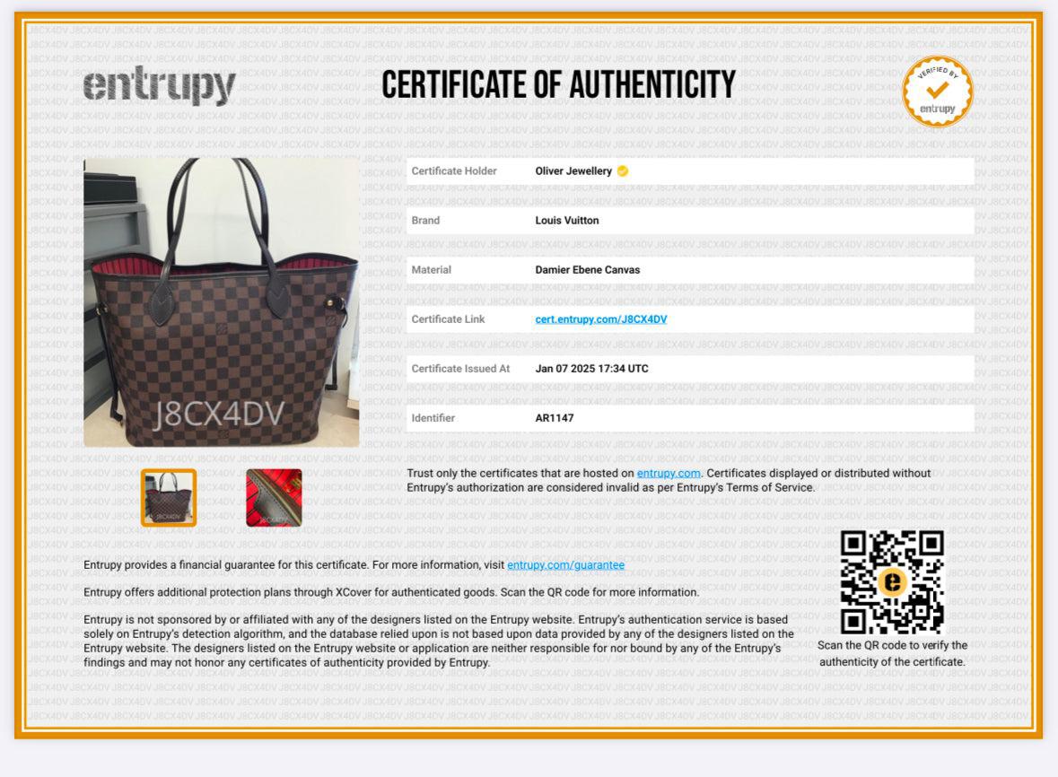 Louis Vuitton Damier Ebene Neverfull MM