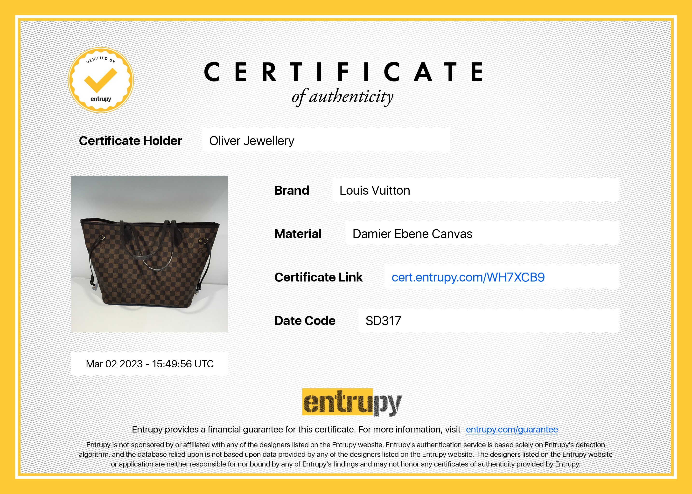 Louis Vuitton Damier Ebene Neverfull MM w/ Pouch