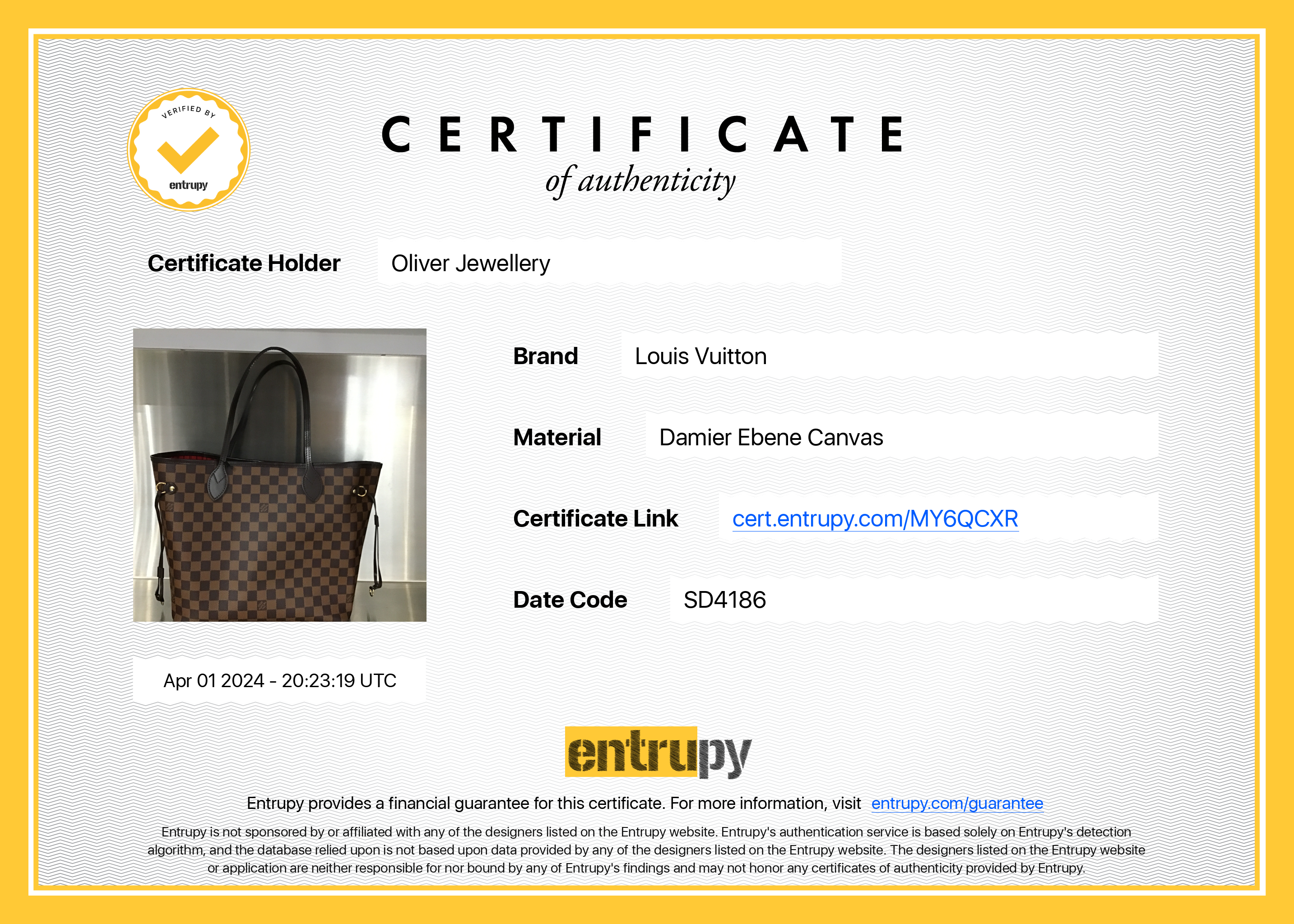 Louis Vuitton Damier Ebene Neverfull MM w/ Pouch