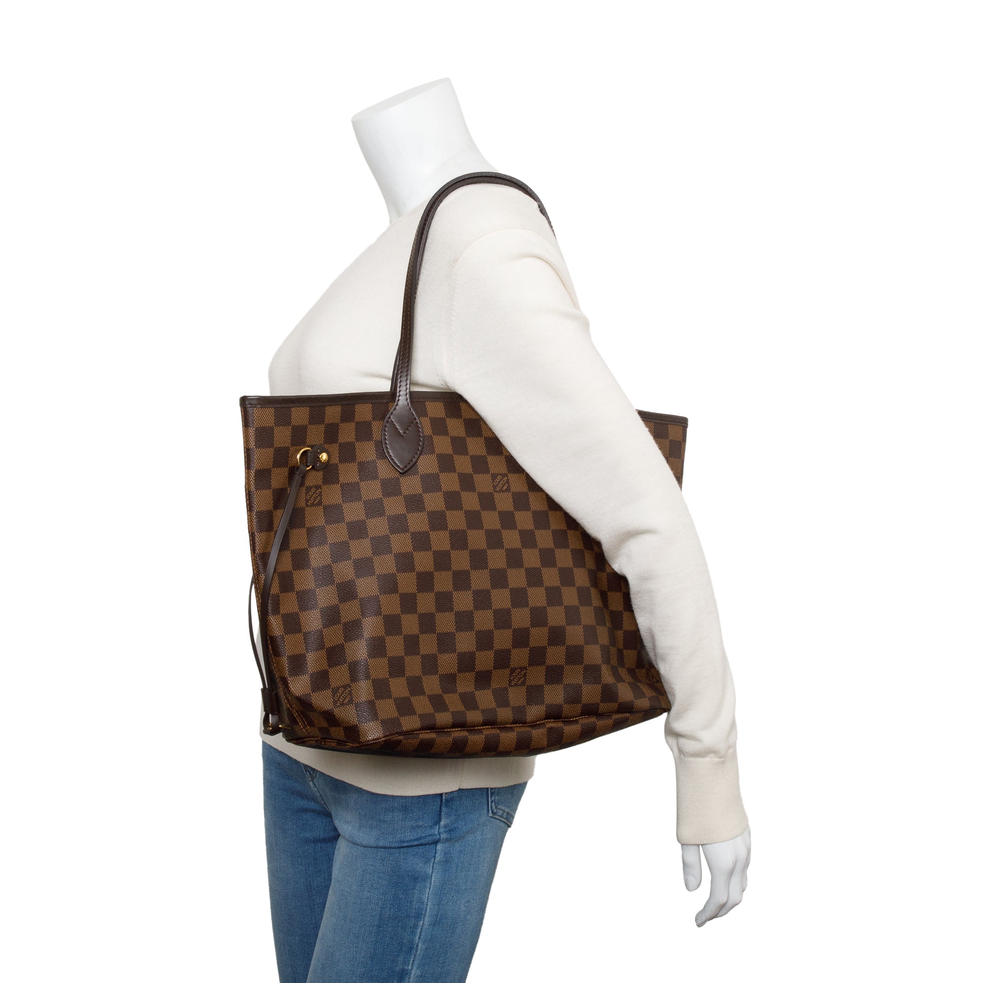 Louis Vuitton Damier Ebene Neverfull MM w/ Pouch