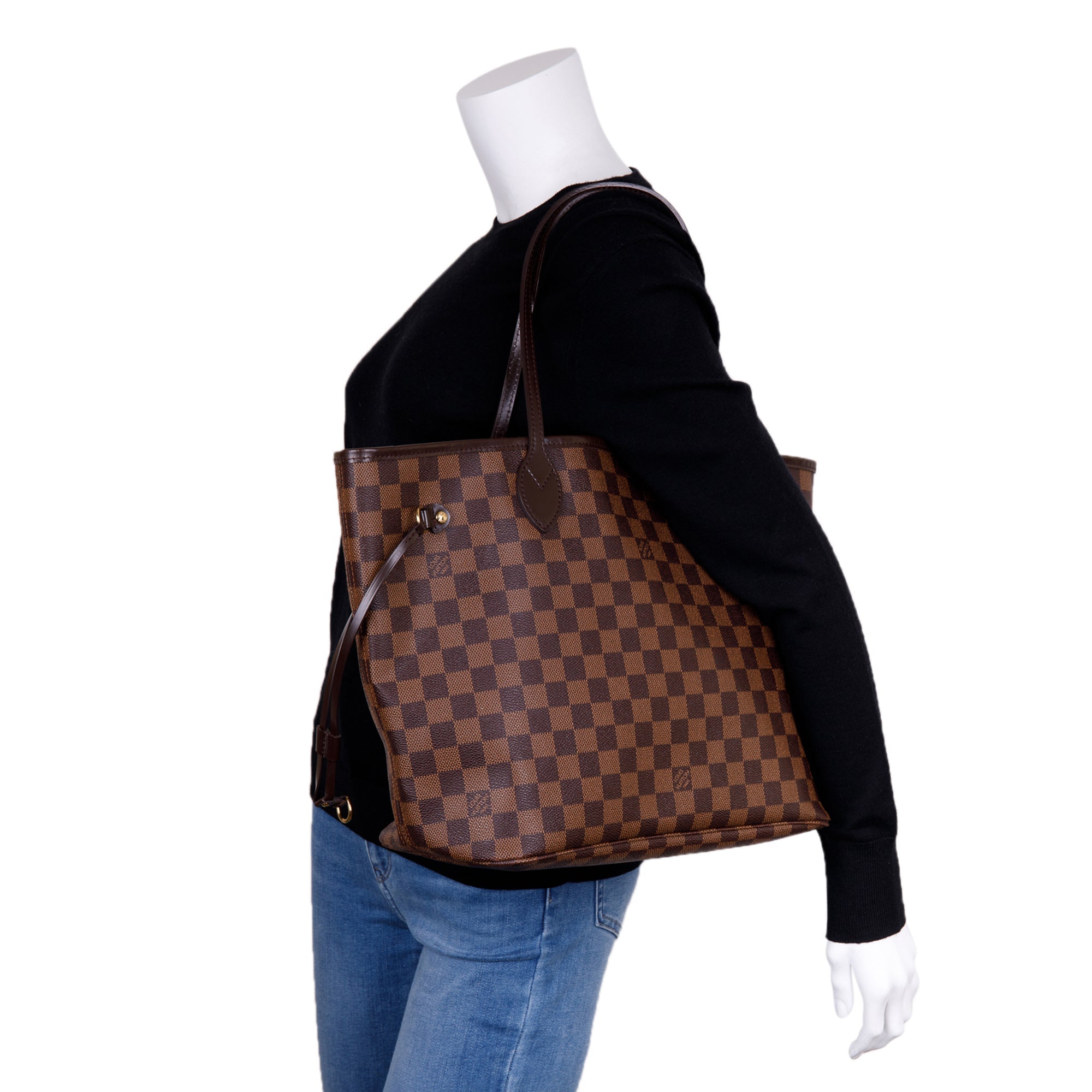 Louis Vuitton Damier Ebene Neverfull MM w/ Pouch