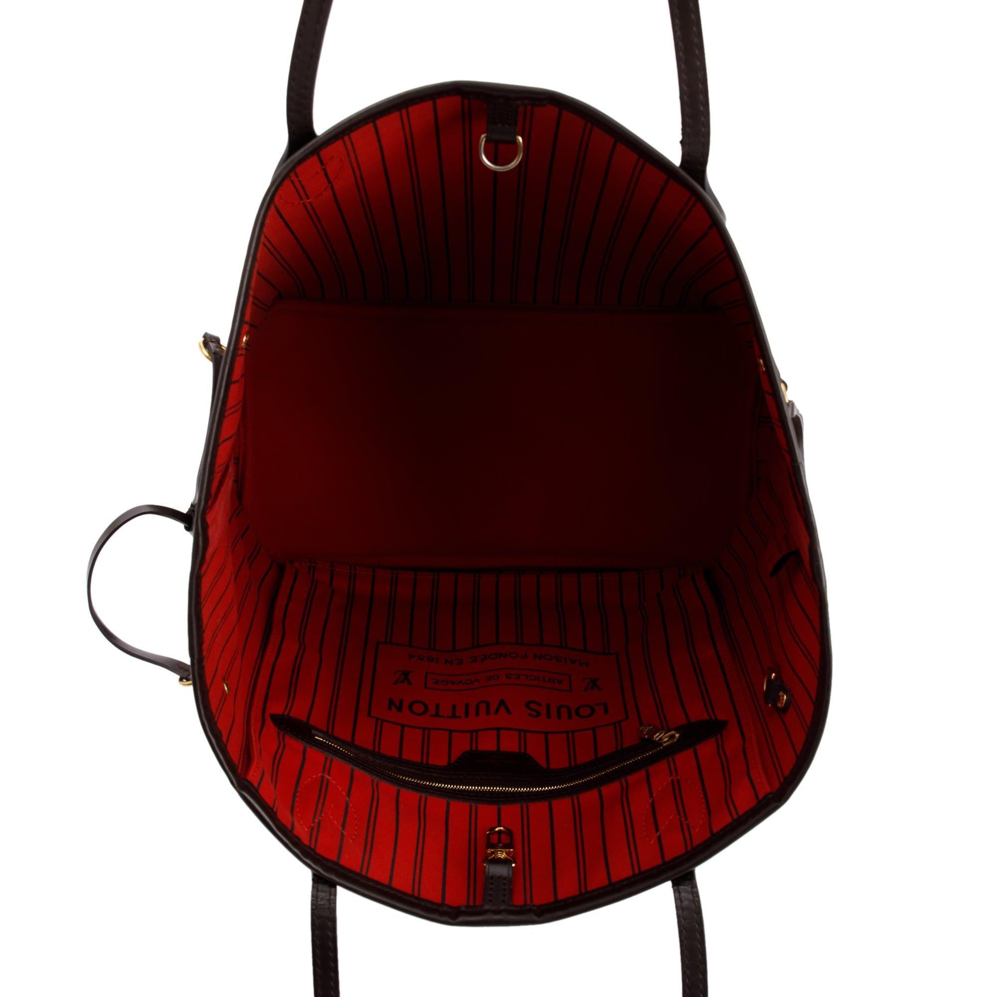 Louis Vuitton Damier Ebene Neverfull MM w/ Pouch & Box