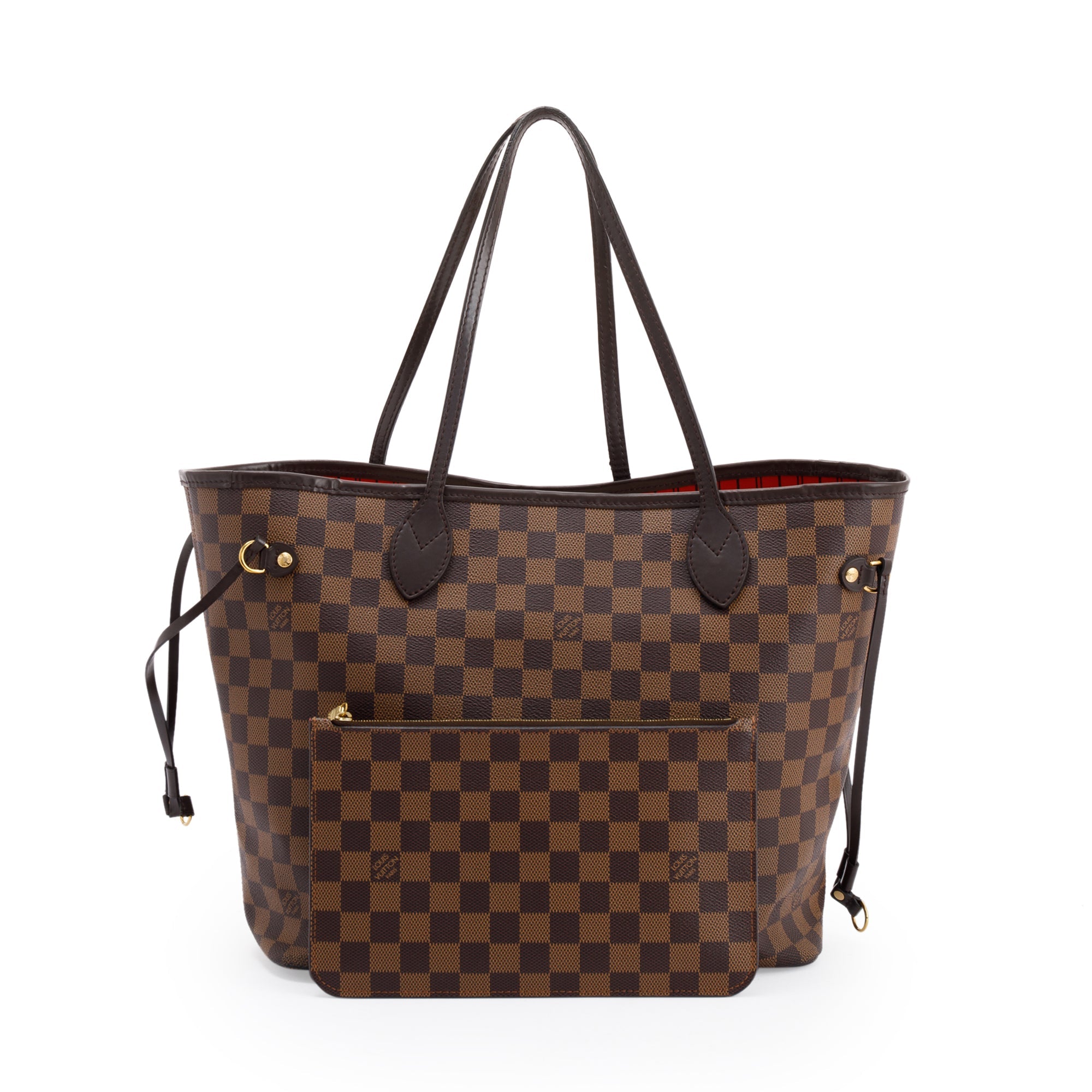 Louis Vuitton Damier Ebene Neverfull MM w/ Pouch & Box