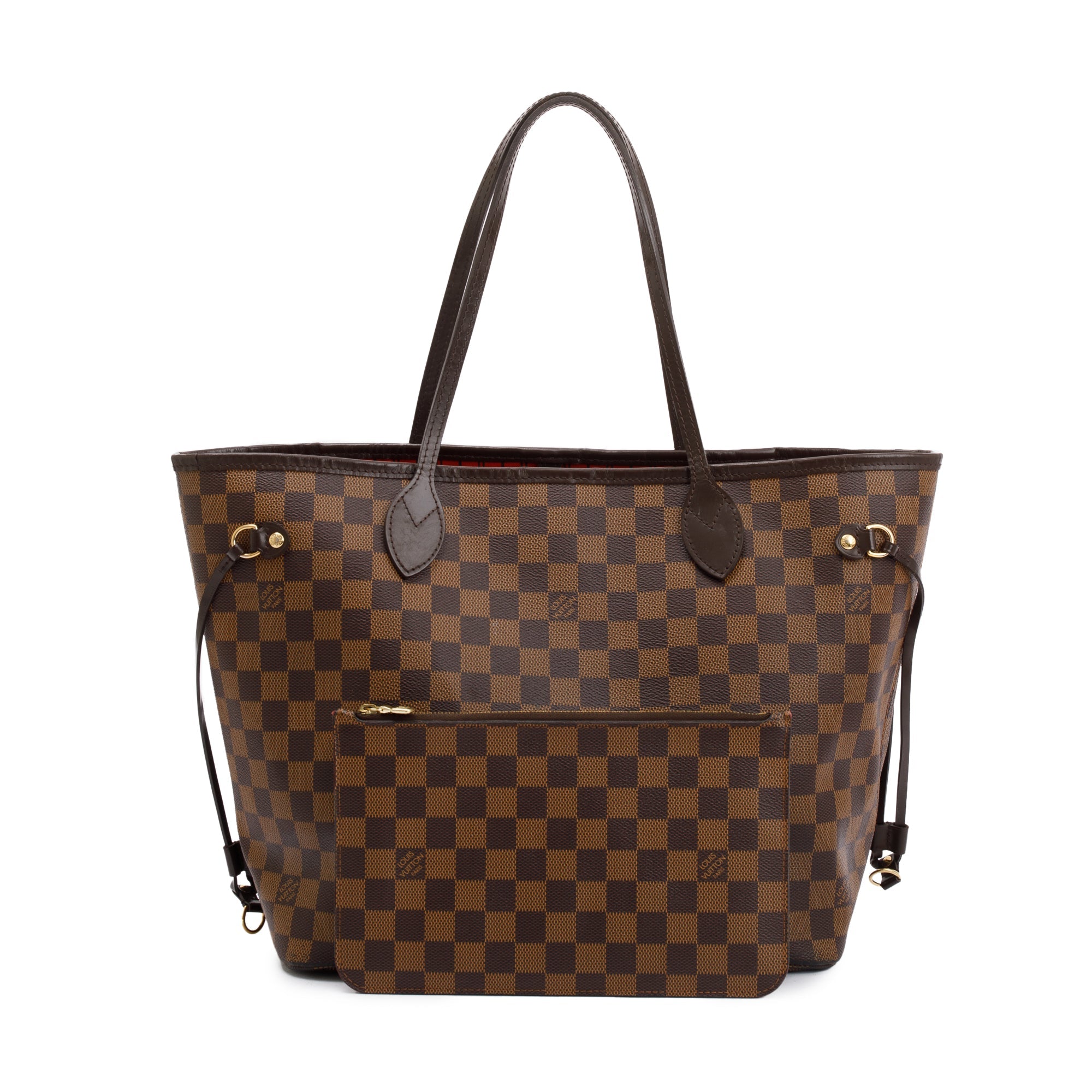 Louis Vuitton Damier Ebene Neverfull MM w/ Pouch & Box