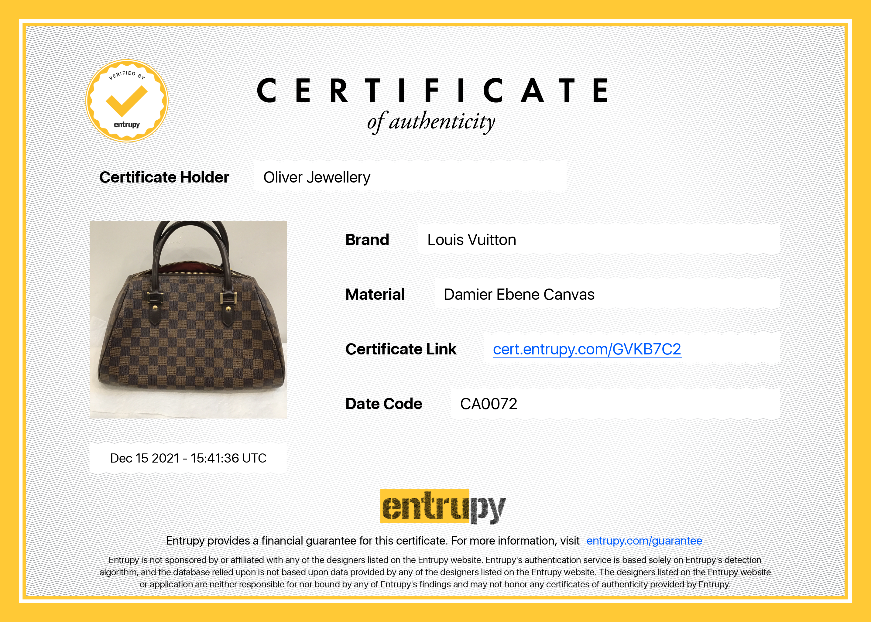 Louis Vuitton Damier Ebene Ribera MM