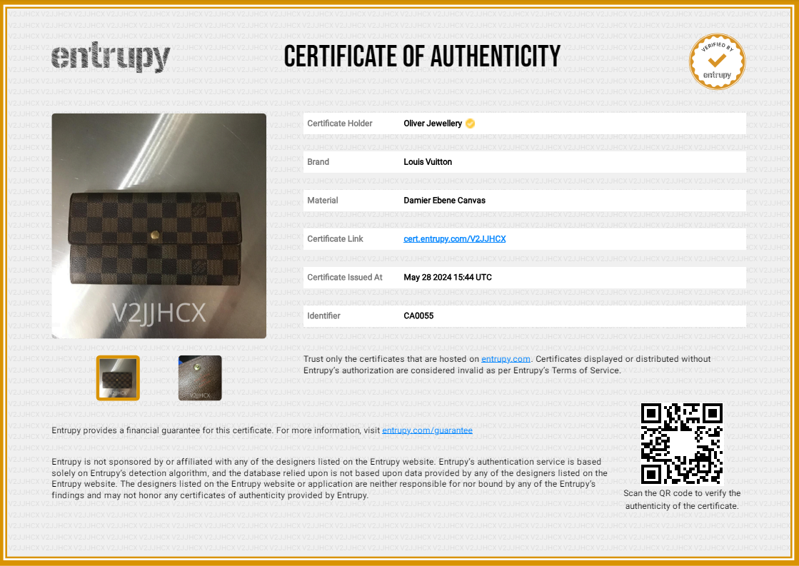 Louis Vuitton Damier Ebene Sarah Wallet