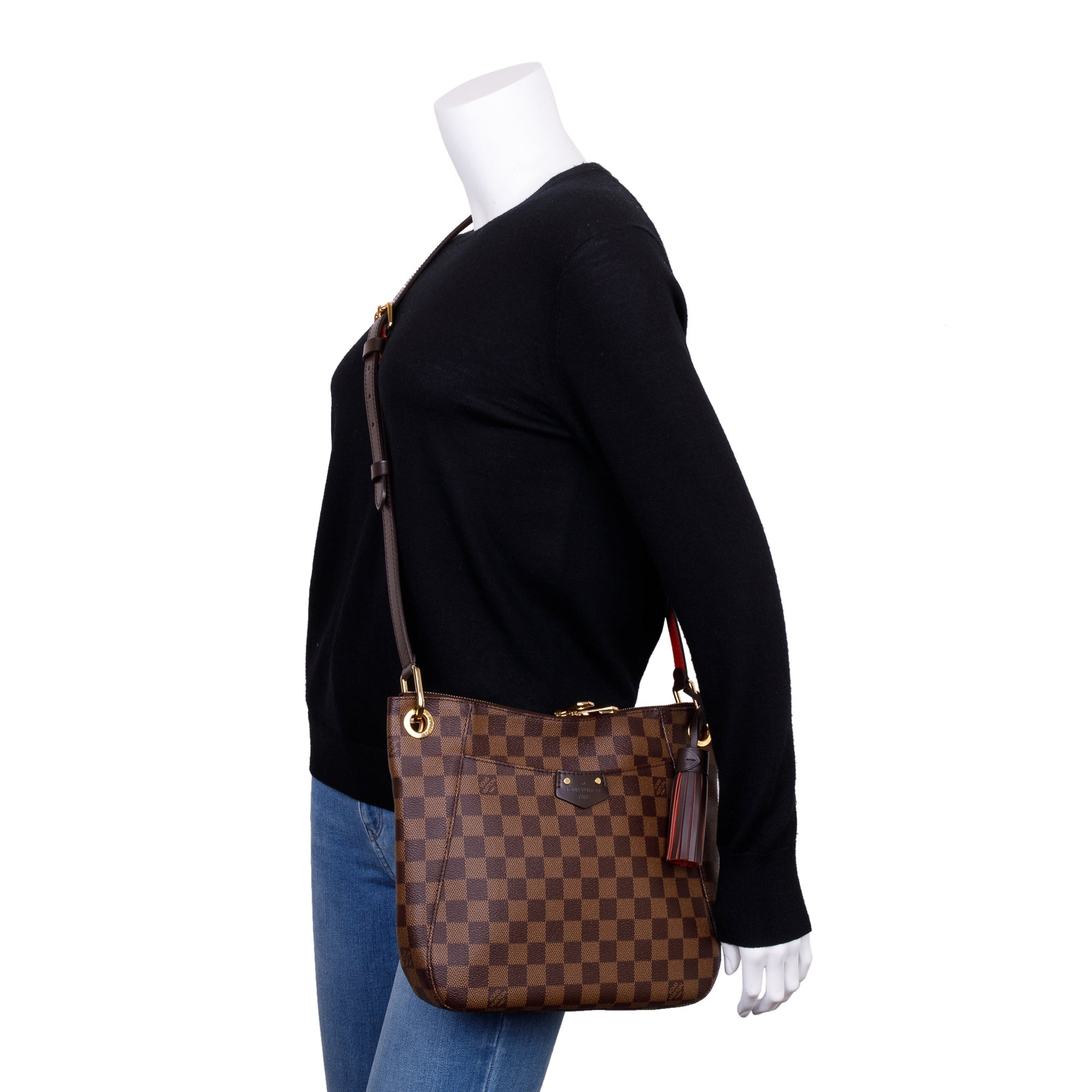 Louis Vuitton Damier Ebene South Bank Besace Bag w/ Box & Receipt