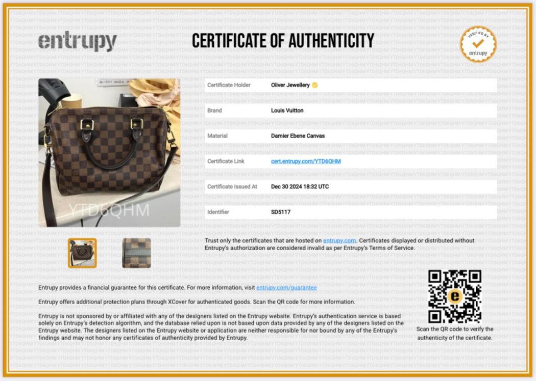 Louis Vuitton Damier Ebene Speedy Bandouliere 25