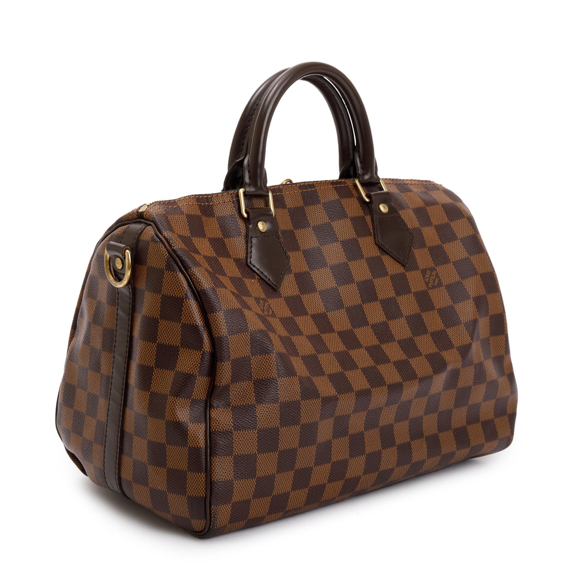 Louis Vuitton Damier Ebene Speedy Bandouliere 30 w/ Strap