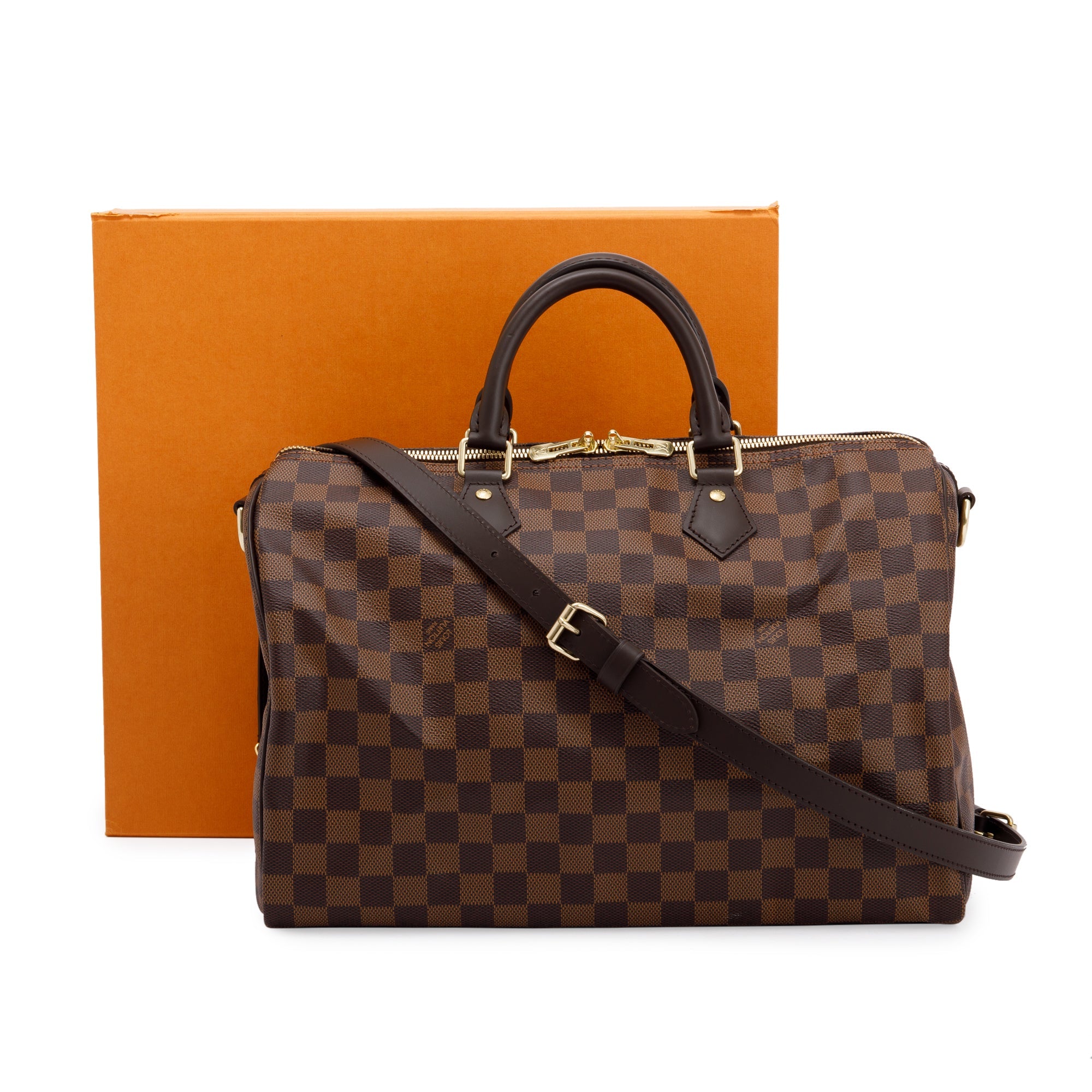 Louis Vuitton Damier Ebene Speedy Bandouliere 35 w/ Box