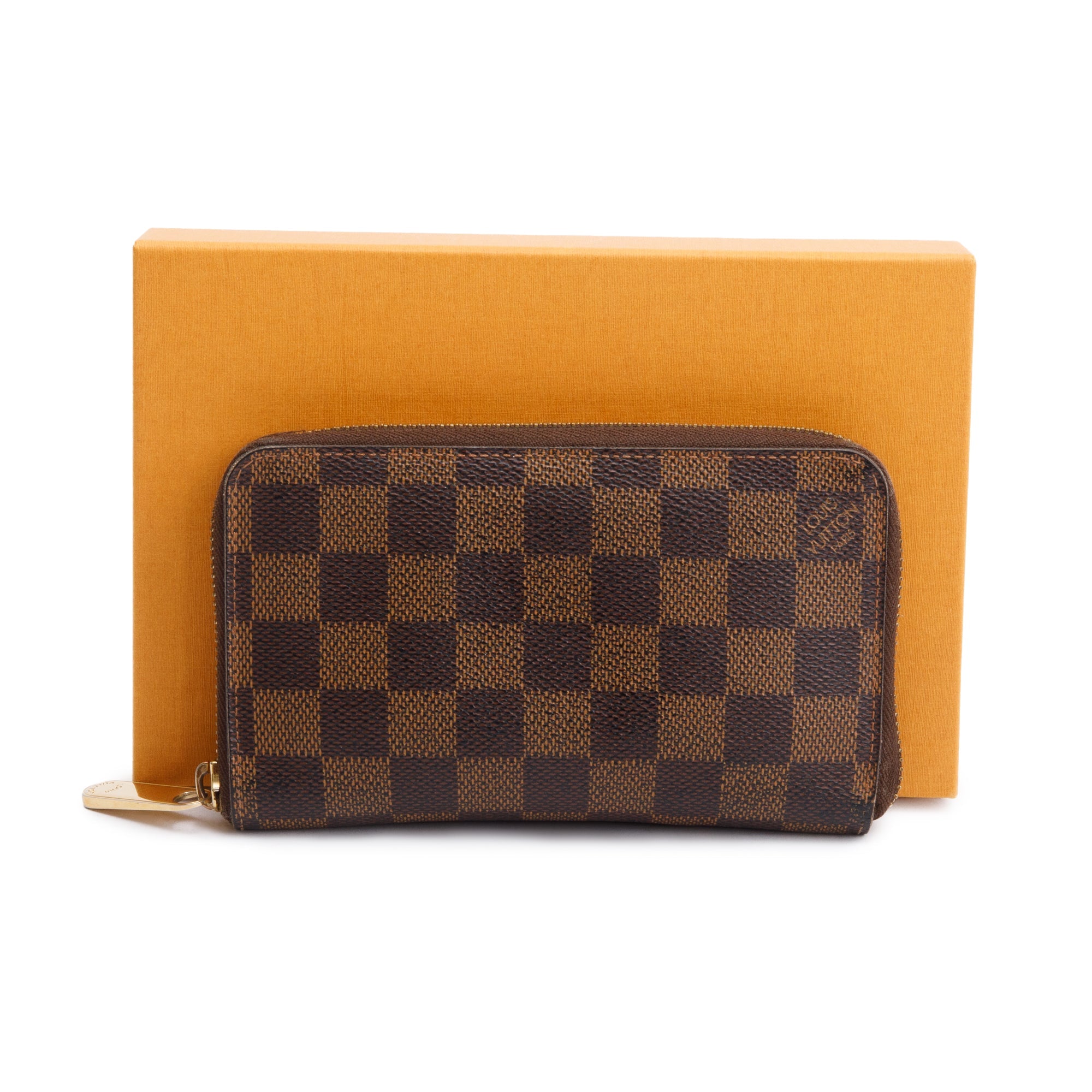 Louis Vuitton Damier Ebene Zippy Compact Wallet w/ Box & Receipt