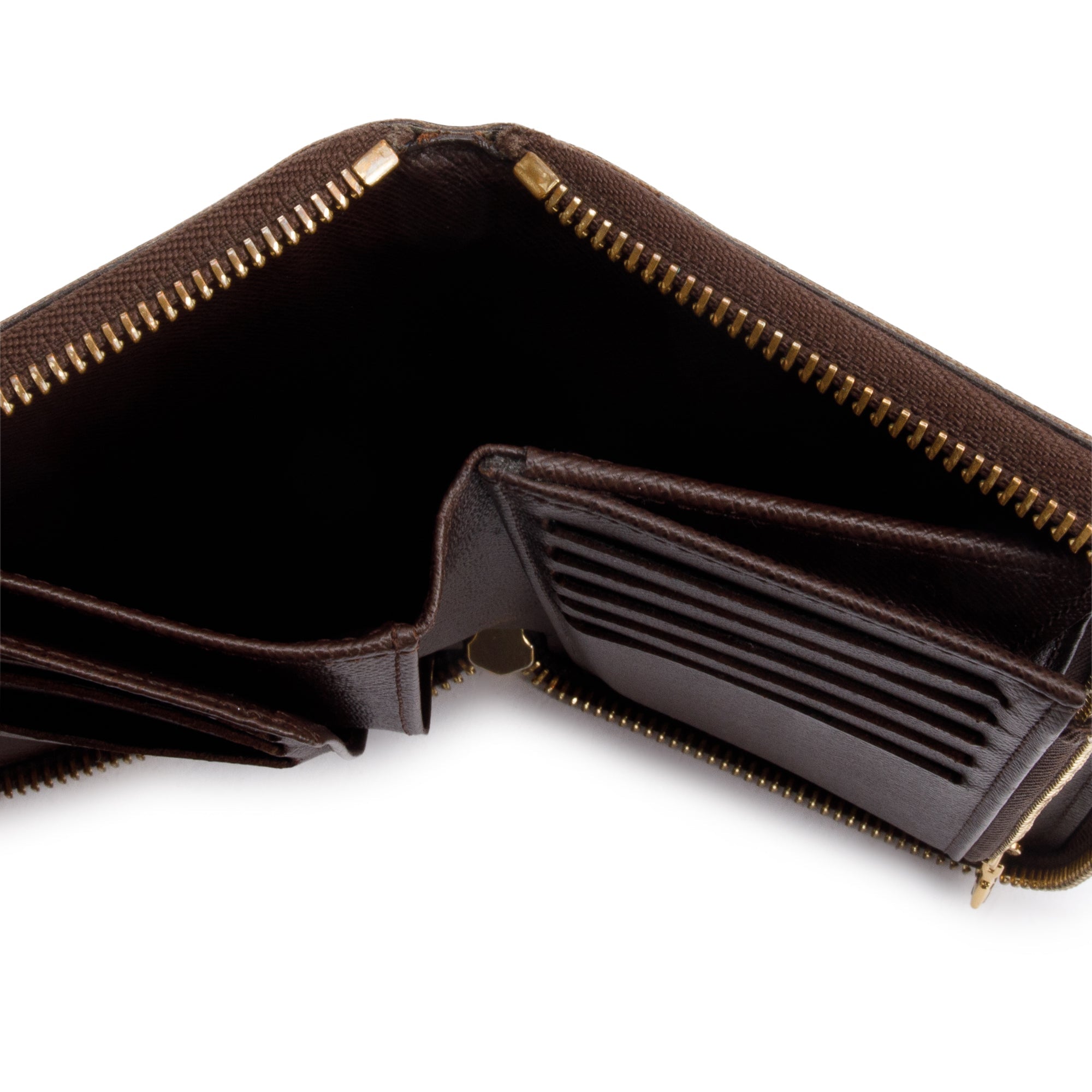 Louis Vuitton Damier Ebene Zippy Compact Wallet w/ Box & Receipt