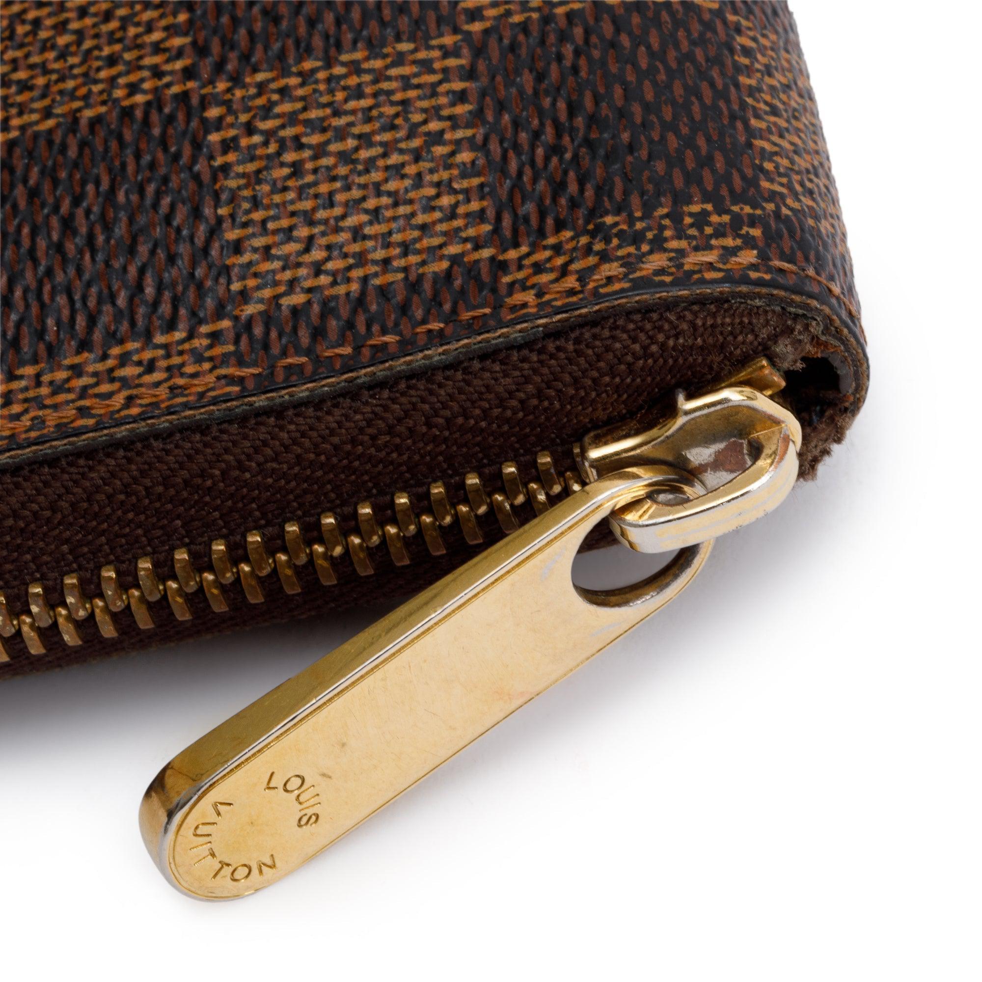 Louis Vuitton Damier Ebene Zippy Compact Wallet w/ Box & Receipt